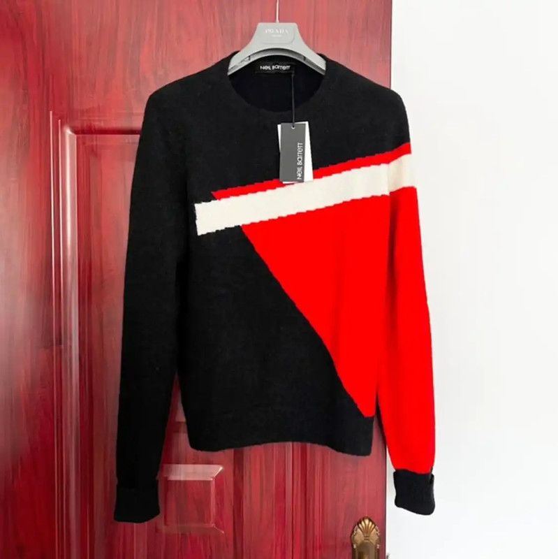 Neil Barrett NeIL BarreTT Color Block Wool Blend Sweater 0089 Size US XS / EU 42 / 0 - 1 Thumbnail