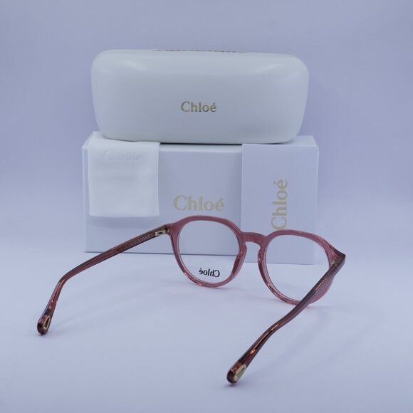 Chloe Chloe CH0012O 006 Eyeglasses Pink 50mm Square Frame Size ONE SIZE - 11 Thumbnail