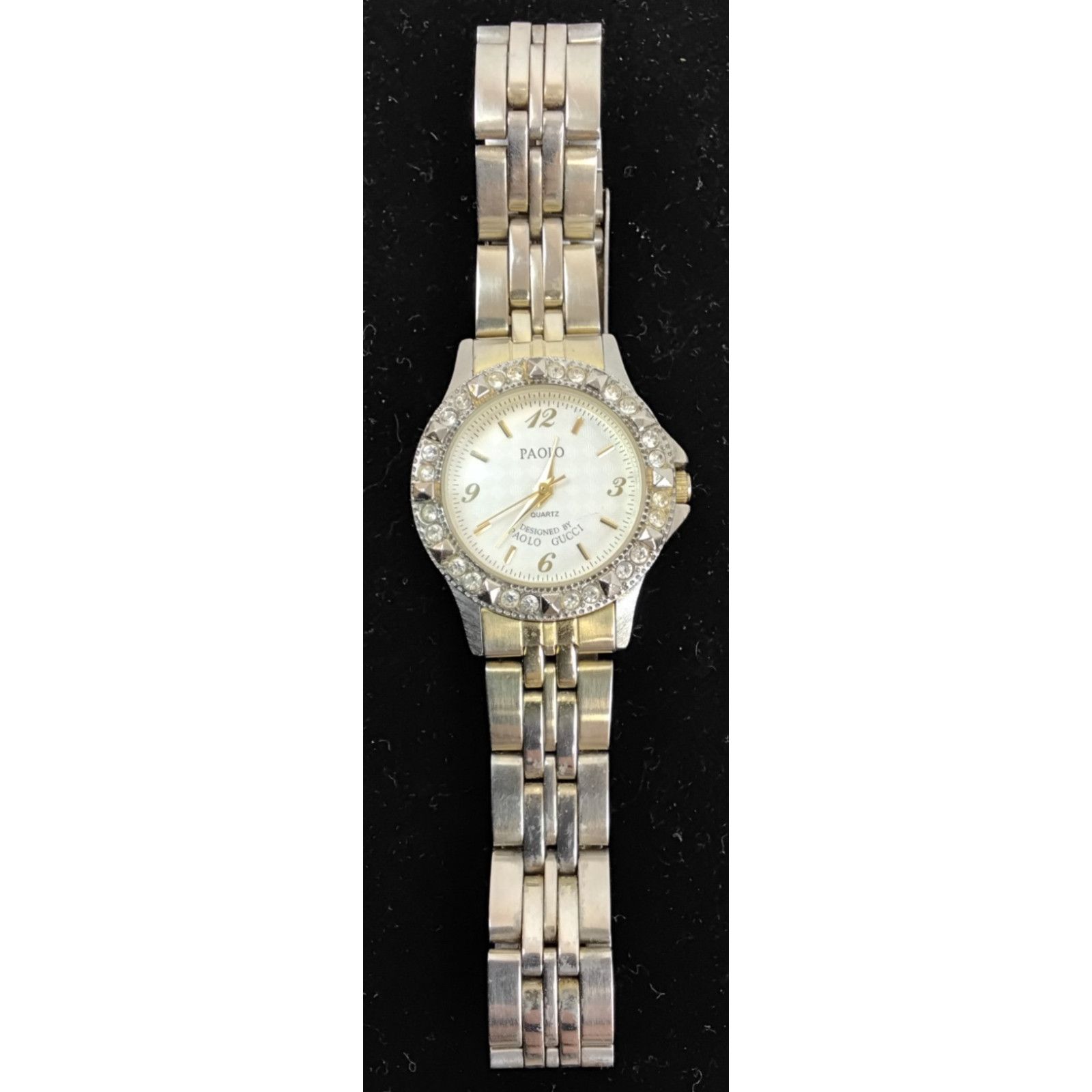 Paolo Gucci Paolo Gucci Ladies Watch 2-Tone Rhinestone New Battery Size ONE SIZE - 2 Thumbnail