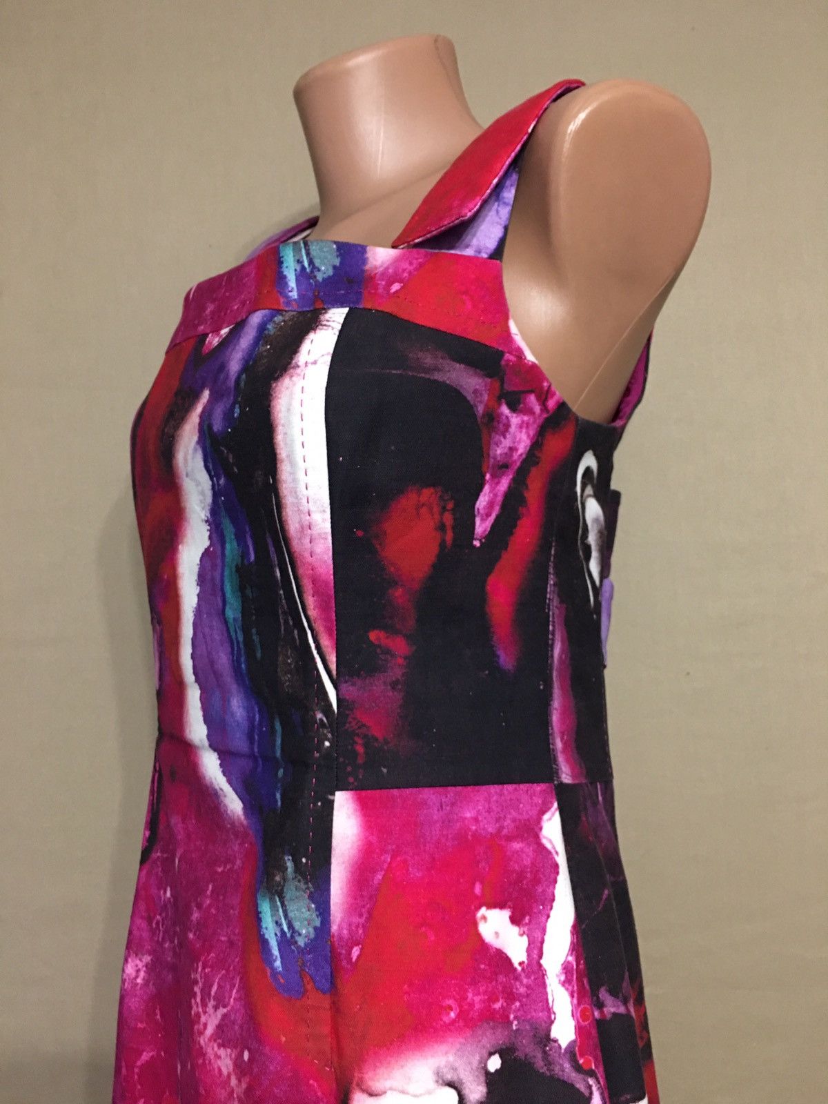 Escada ESCADA Delphi Fantasy Cotton Dress Size EU 38 Size S / US 4 / IT 40 - 5 Thumbnail