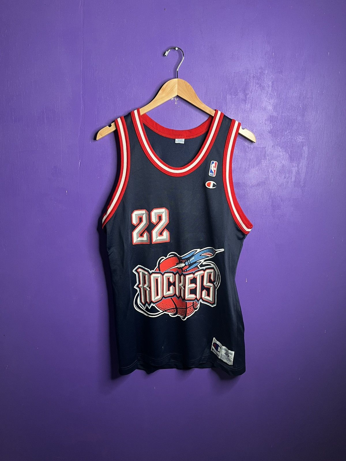 Champion × NBA × Vintage Vintage 90s Champion rockets Clyde Drexler jersey Size US M / EU 48-50 / 2 - 1 Thumbnail