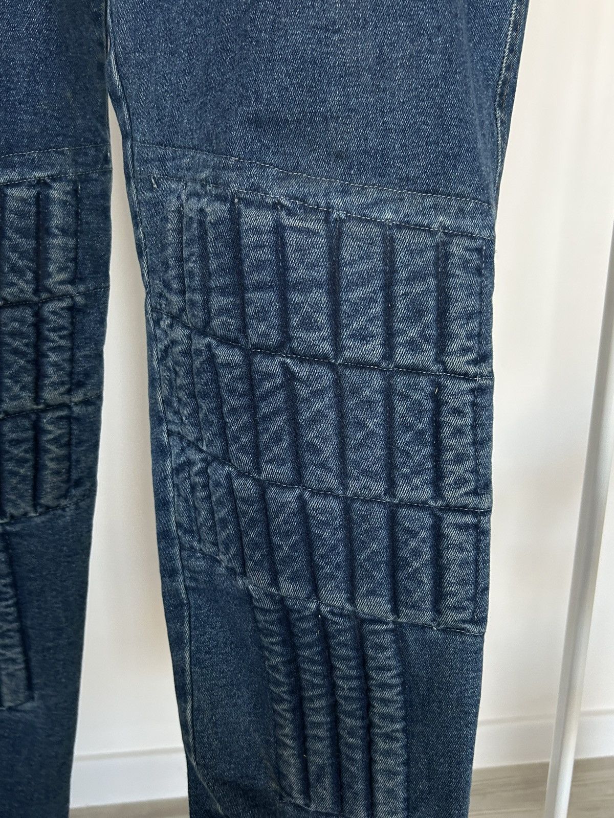 Vintage 90s Giali Motorcycle Padded Denim Jeans Biker Racing