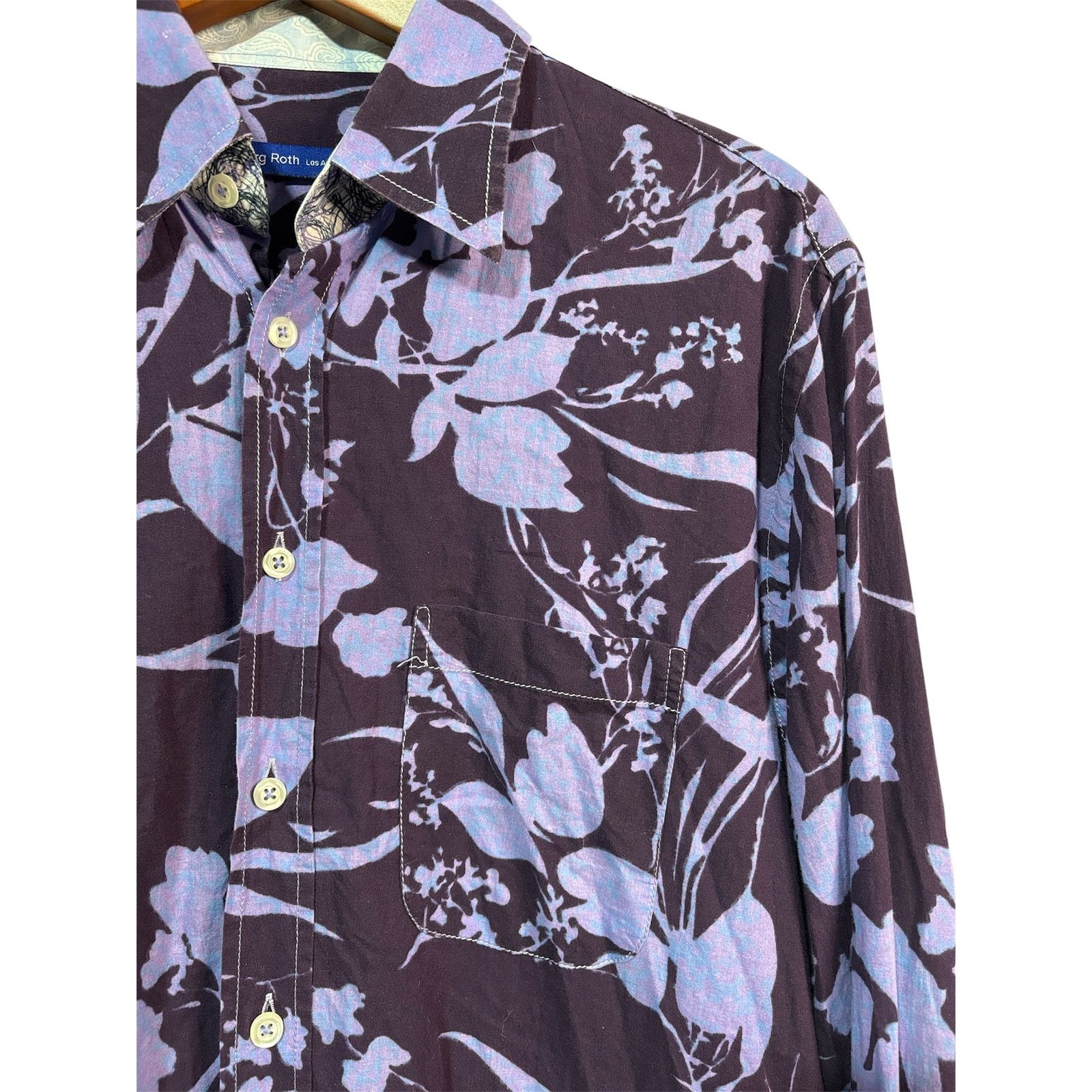 Georg Roth Size L | GEORG ROTH Men's Button Front Abstract Floral Shirt Size US L / EU 52-54 / 3 - 3 Thumbnail