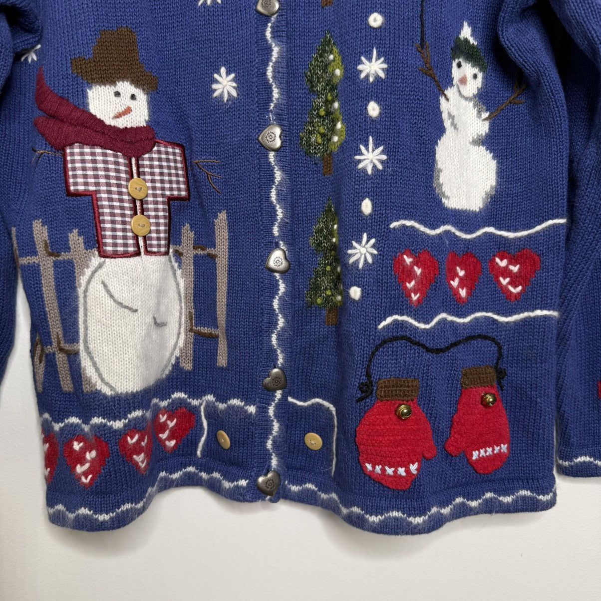 Vintage Vintage The Quacker Factory Snowman Sweater Blue Sz Medium Size M / US 6-8 / IT 42-44 - 5 Thumbnail