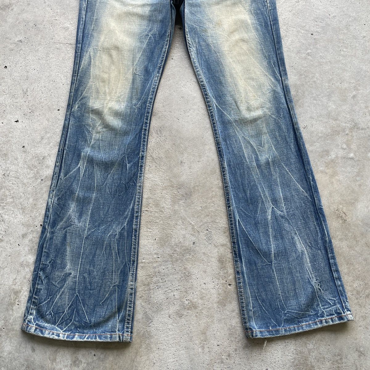 Japanese Brand × Jean RARE💥 Vintage Japanese RUSTY SUPER FLARE Jeans Denim Pants Size US 35 - 5 Thumbnail