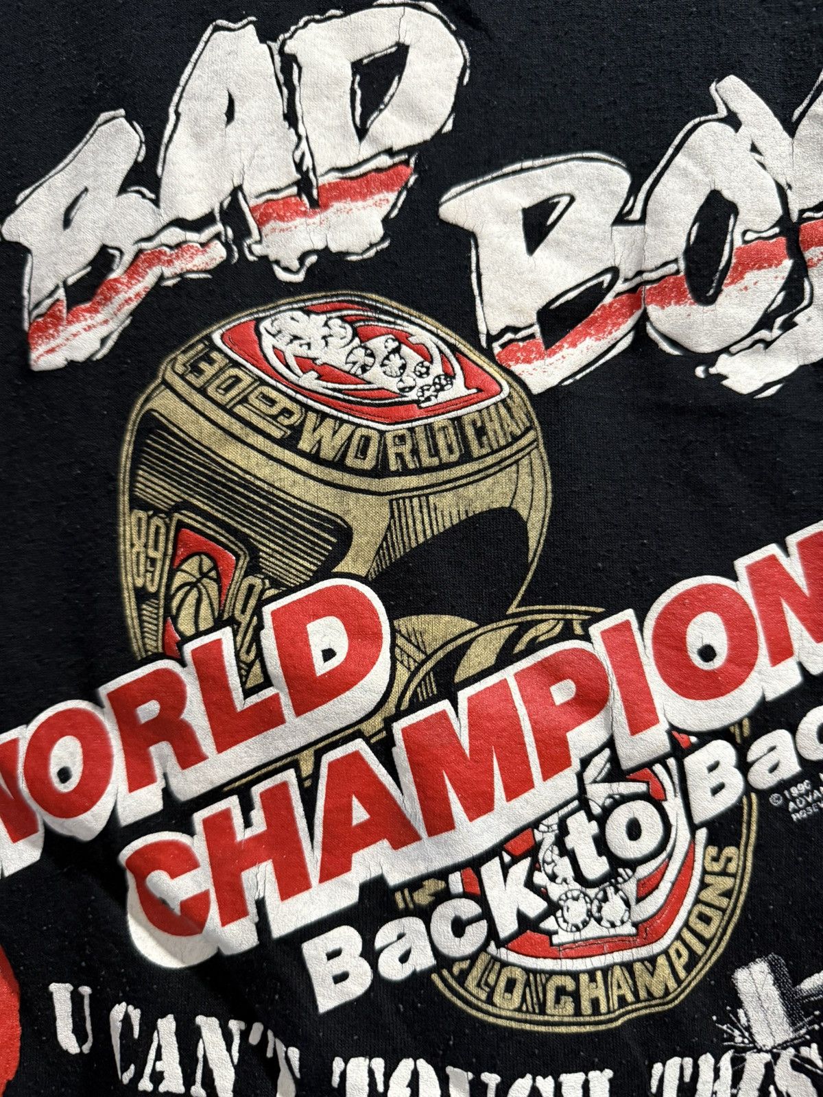 NFL Vintage 90s NFL Bad Boy Hammer Time World Champions Tee Size US XL / EU 56 / 4 - 7 Thumbnail