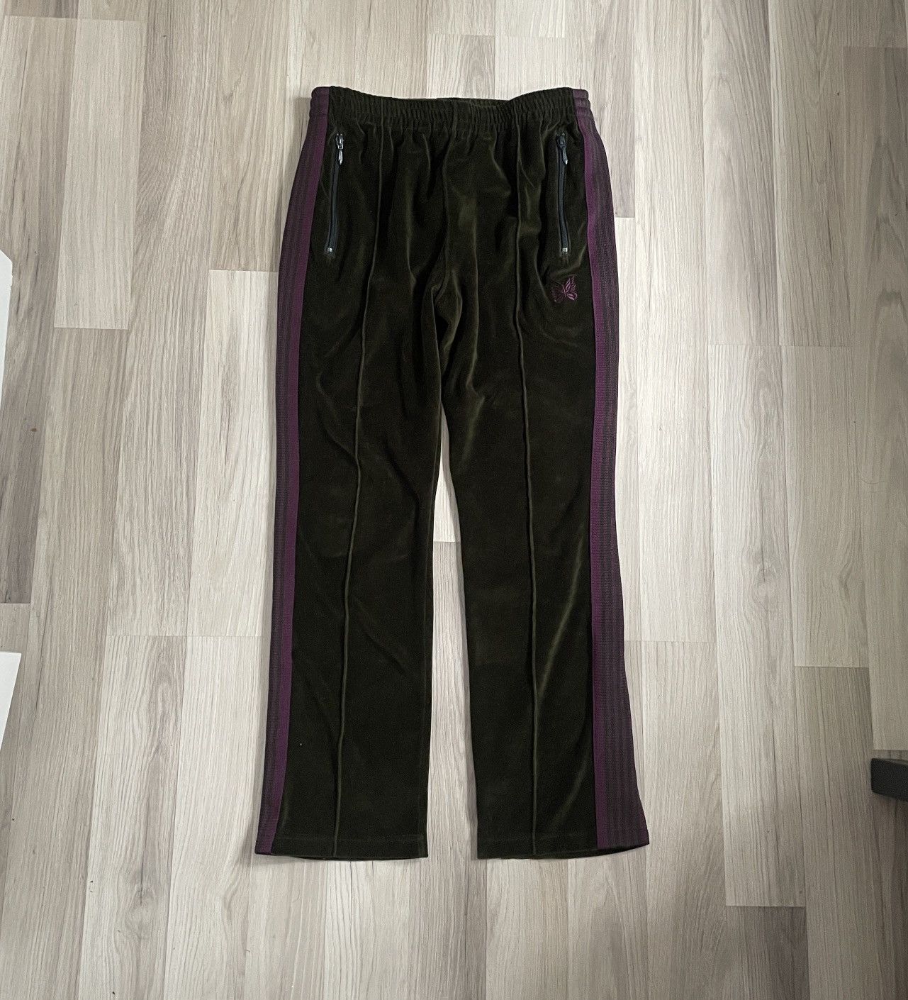 Pre-owned Needles Velour Sweatpants In Green