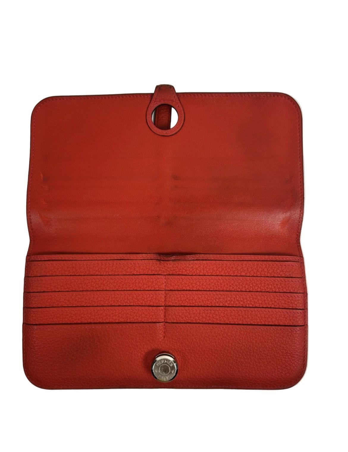 Hermes Hermès Dogon Red Leather Long Wallet Size ONE SIZE - 4 Thumbnail