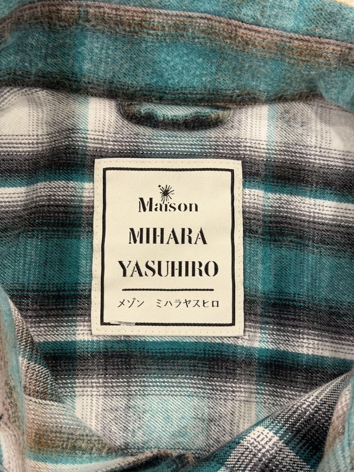 Maison MIHARA YASUHIRO Maison Mihara Yasuhiro Distressed Green Check Flannel Shirt Size US L / EU 52-54 / 3 - 13 Thumbnail