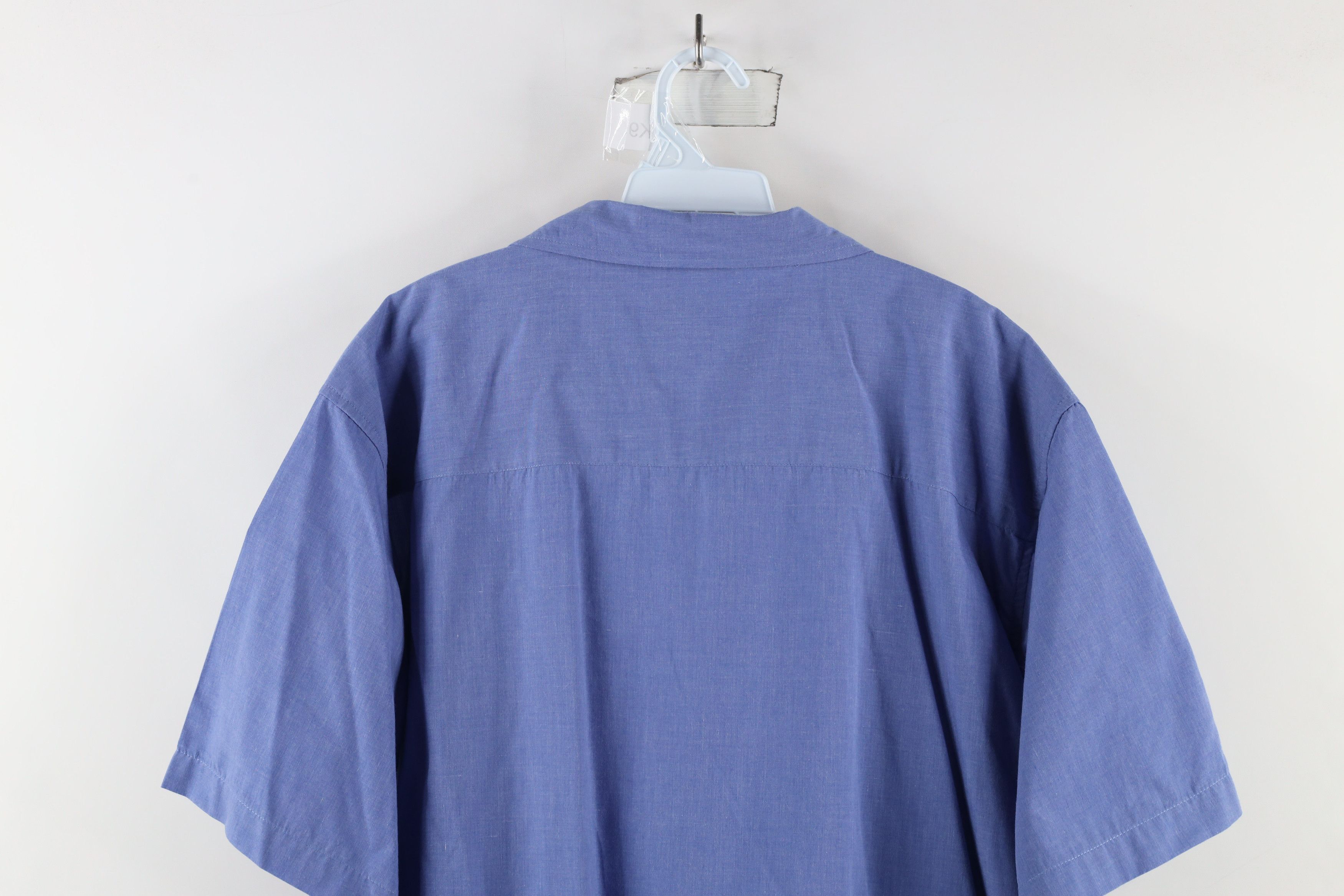 Vintage Vintage 90s Streetwear Short Sleeve Full Zip Collared Jacket Size US XL / EU 56 / 4 - 8 Thumbnail