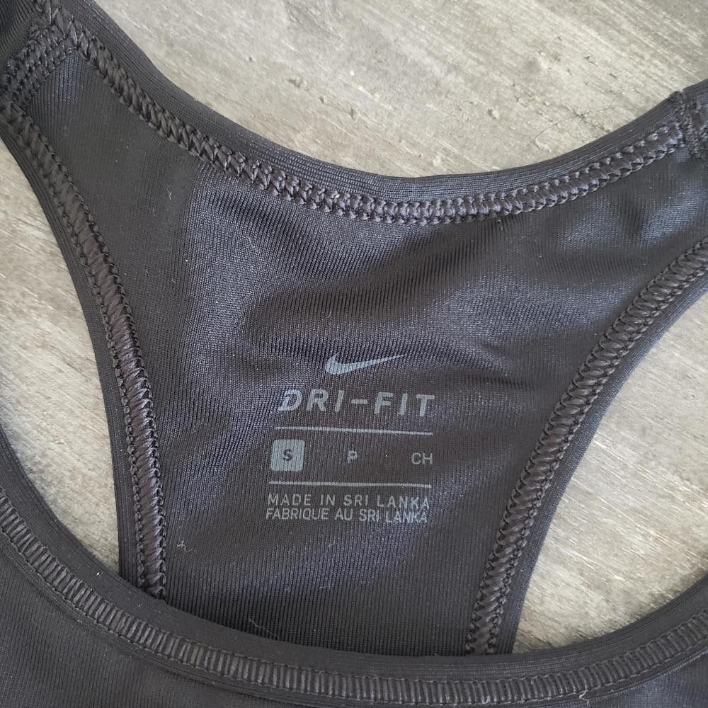 Nike Black White Racerback Nike Sport Bra Size ONE SIZE - 3 Thumbnail