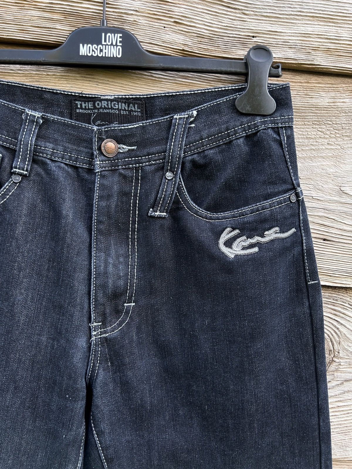Karl Kani Vintage Karl Kani Big Embroidered Logo Denim Jeans 32 Size US 32 / EU 48 - 6 Thumbnail