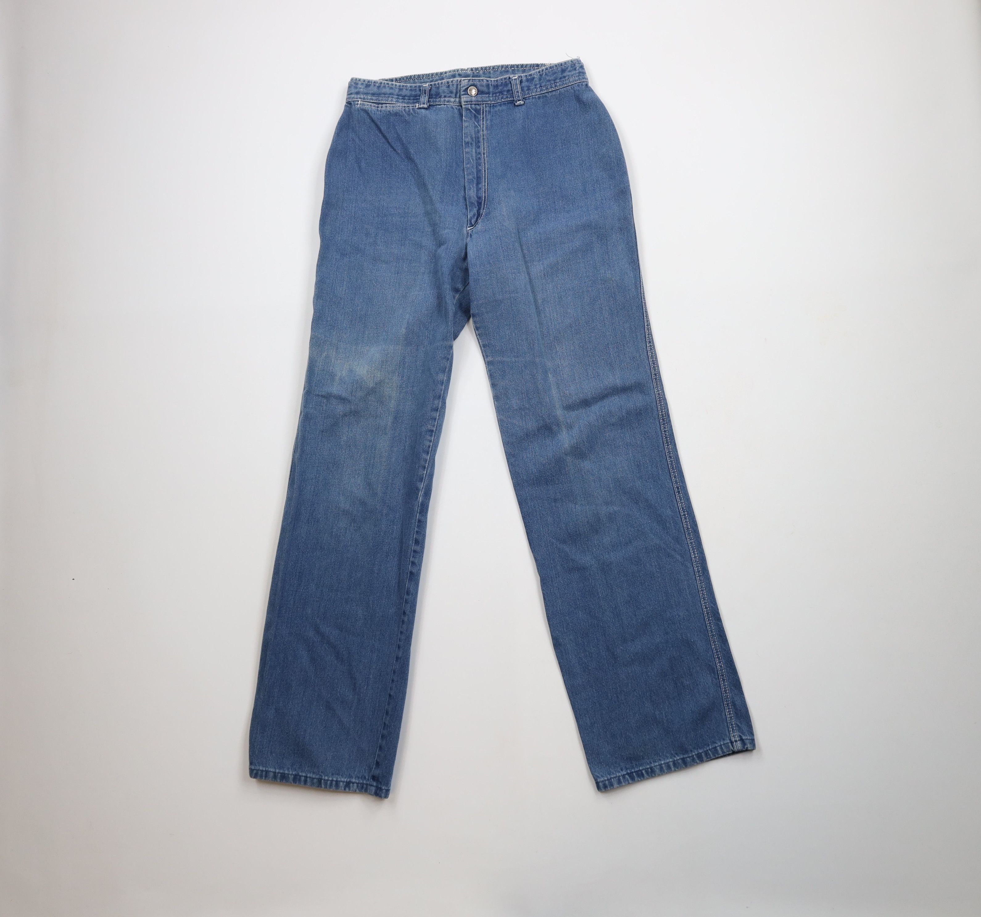 Vintage 70s Streetwear Relaxed Fit Straight Leg Denim Jeans