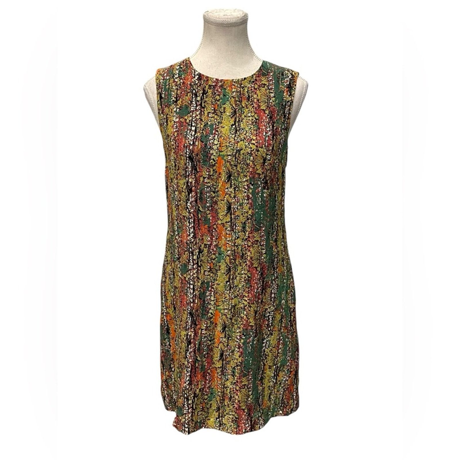 Missoni M Missoni 100% Silk Floral Mini Dress 38 Pink A Line Round Size XS / US 0-2 / IT 36-38 - 1 Thumbnail
