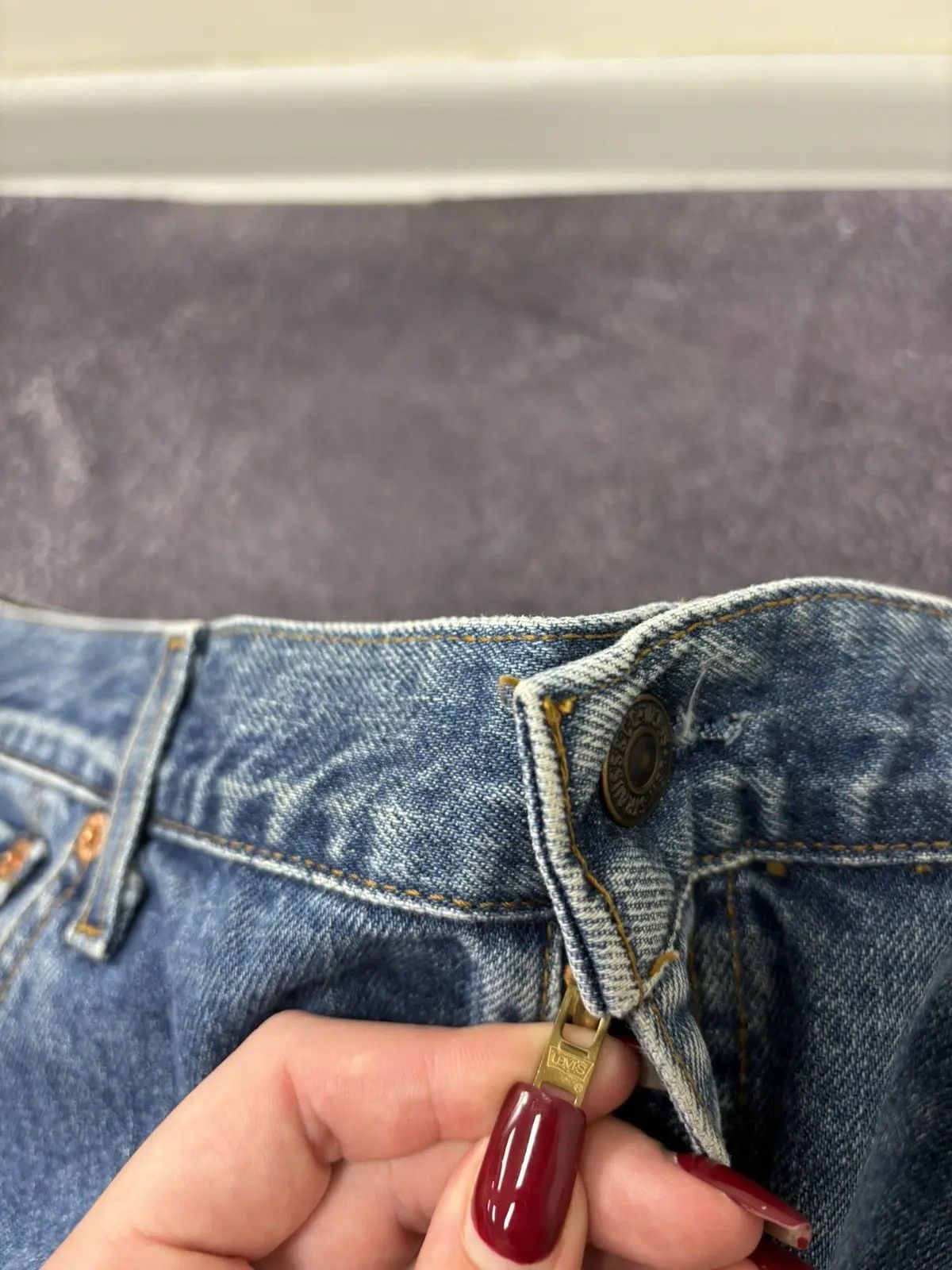 Levi's × Vintage Vintage 90s Levi's 521 American Blue Denim Baggy Jeans Size US 38 / EU 54 - 10 Thumbnail