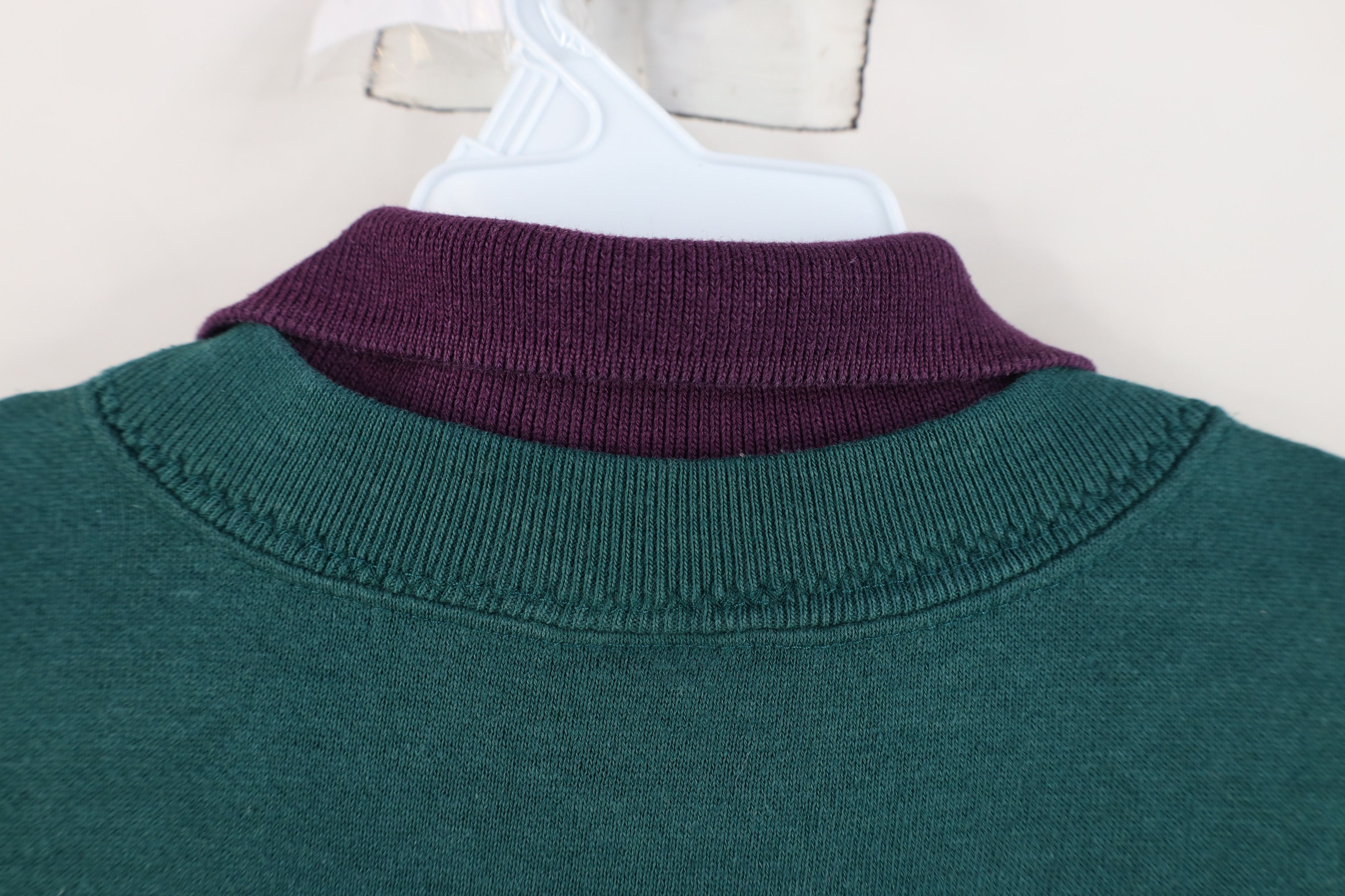 Vintage Vintage 90s Streetwear Peacock Flower Collared Sweatshirt Size L / US 10 / IT 46 - 13 Thumbnail