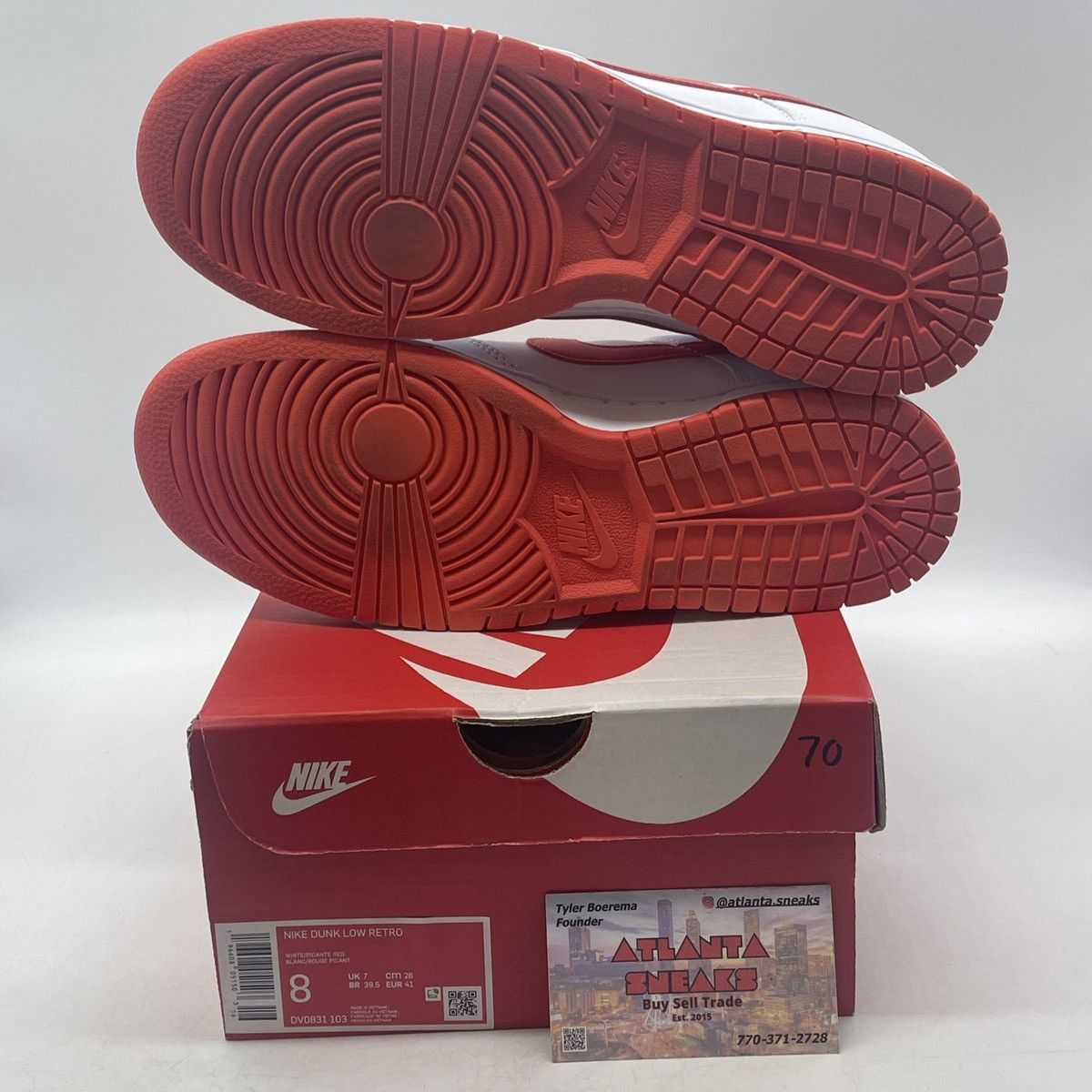 Nike Dunk low picante red Size US 8 / EU 41 - 7 Thumbnail