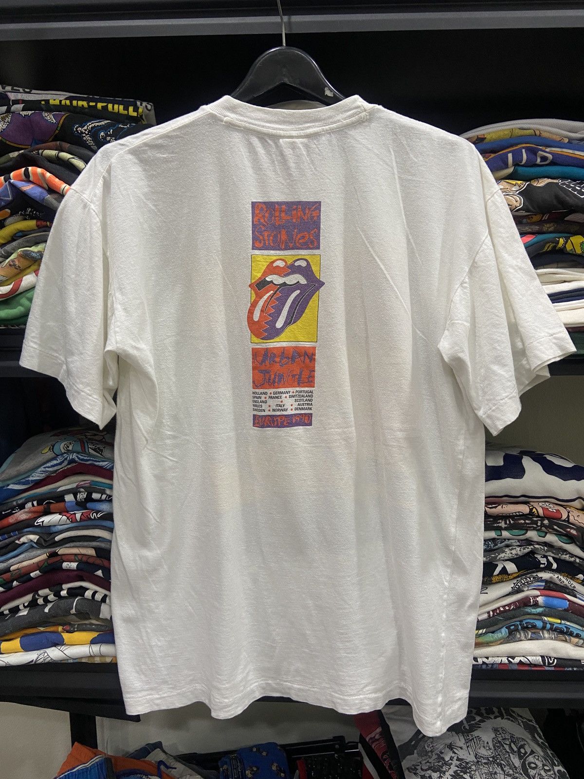 Band Tees Vintage 90s Rolling Stones Urban Jungle Rock Tour T-Shirt Size US XL / EU 56 / 4 - 7 Thumbnail