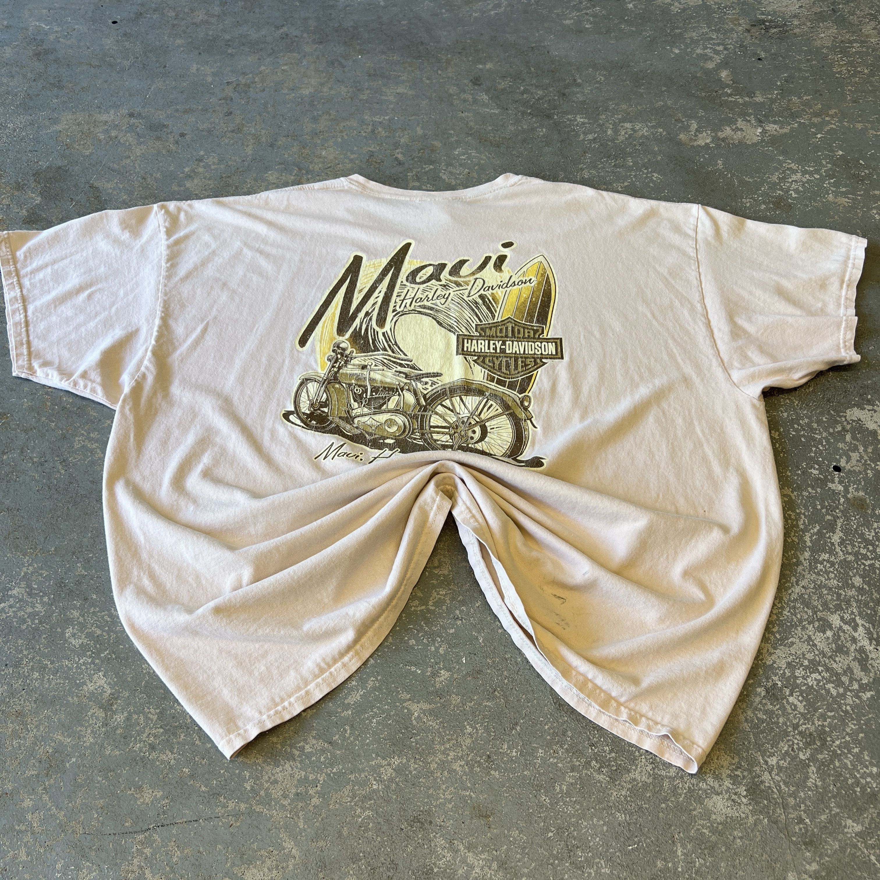 Harley Davidson Vintage Maui Harley Davidson T-Shirt | 3XL Size US XXL / EU 58 / 5 - 4 Thumbnail