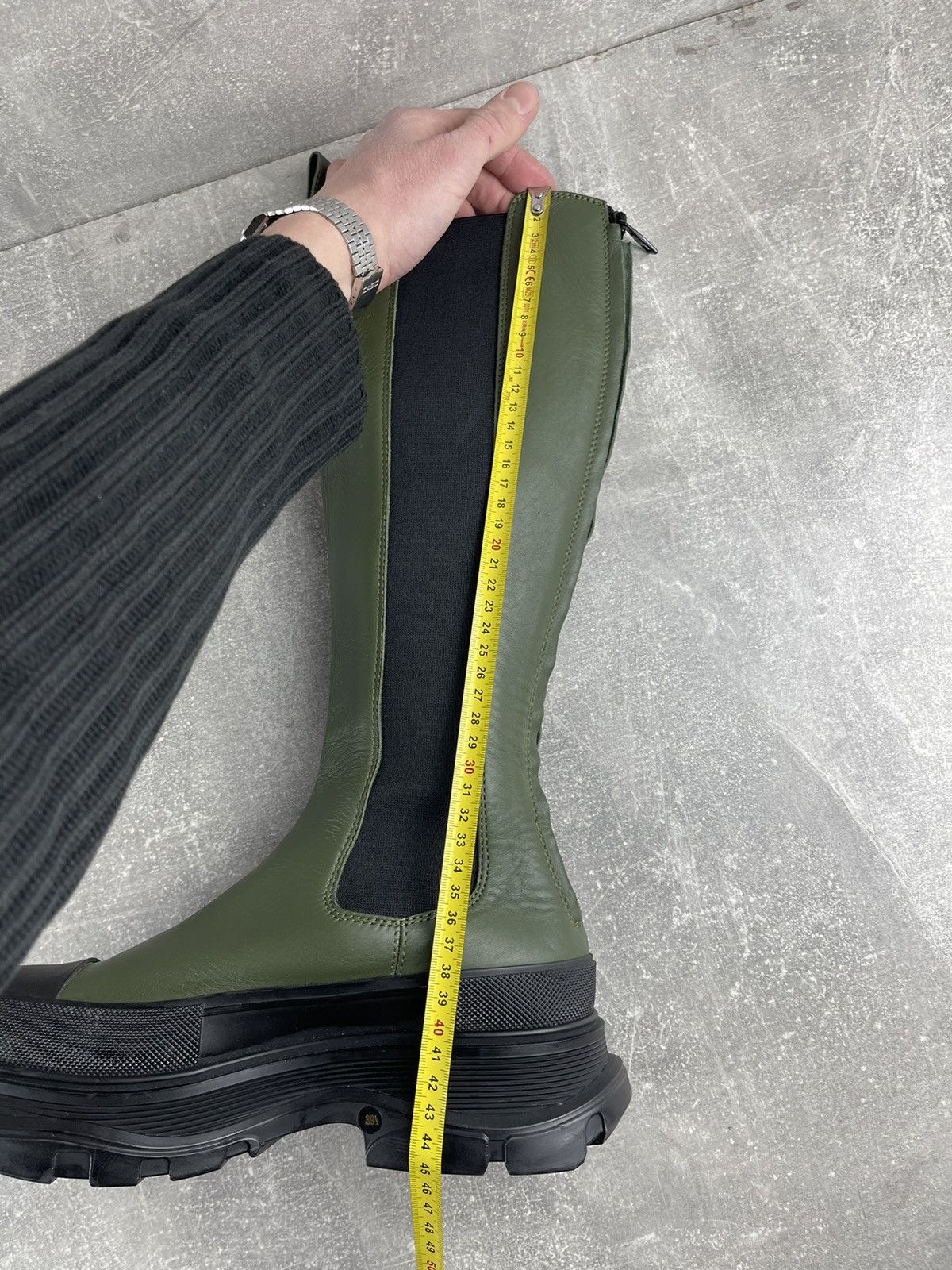 Alexander McQueen Alexander McQueen Tall Platform Knee High Boots Leather Size US 9.5 / IT 39.5 - 13 Thumbnail