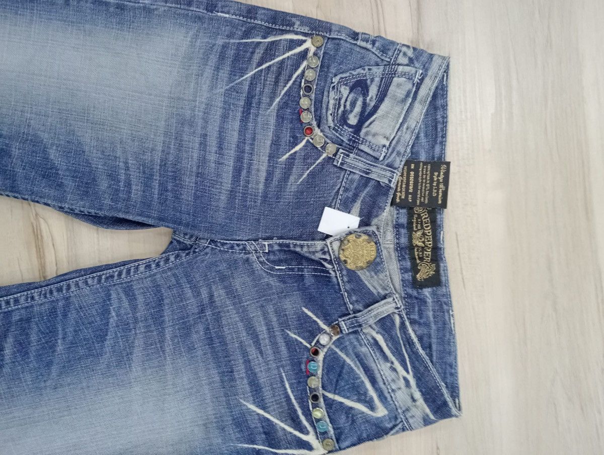 Designer × Japanese Brand Red Pepper distressed flared denim Size US 30 / EU 46 - 6 Thumbnail
