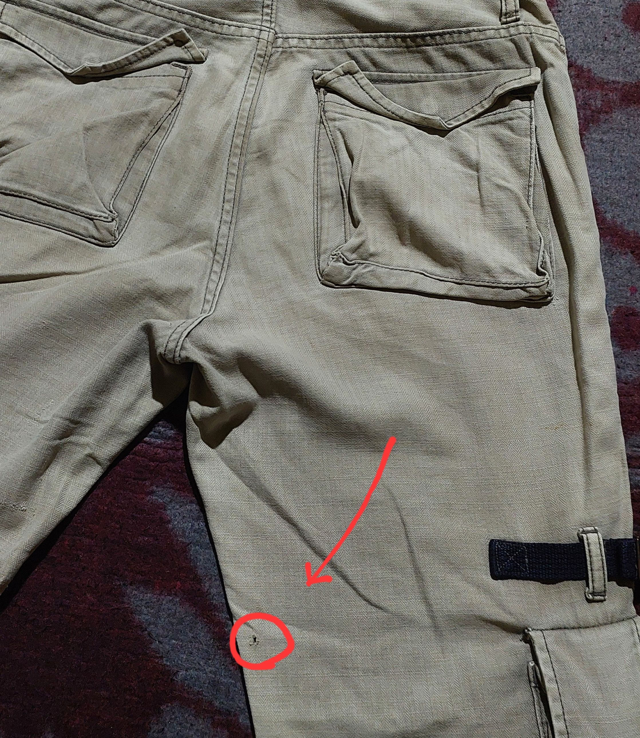 PPFM PPFM bondage zipper side distressed 3d pocket cargo pants Size US 33 - 17 Thumbnail