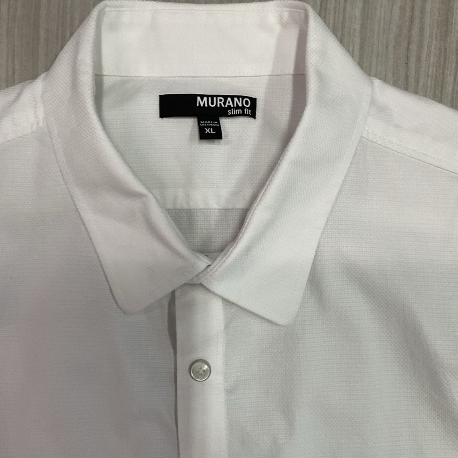 Murano Murano Button-Up White Short Sleeve slim fit Size US XL / EU 56 / 4 - 3 Thumbnail