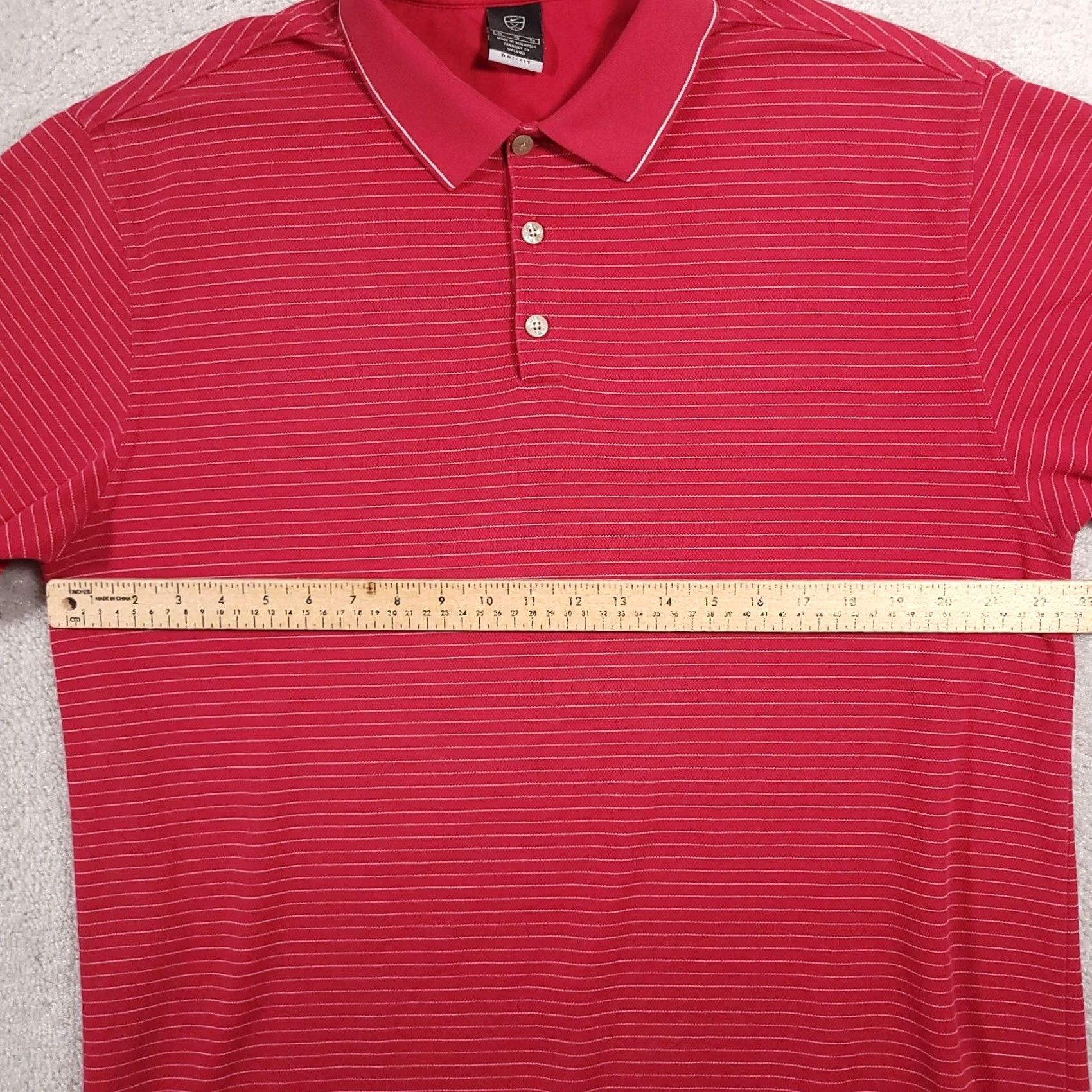 Nike VINTAGE Nike Golf Polo Shirt Mens XL Red Striped Dri-Fit Embroidered Logo Shirt Size US XL / EU 56 / 4 - 7 Thumbnail