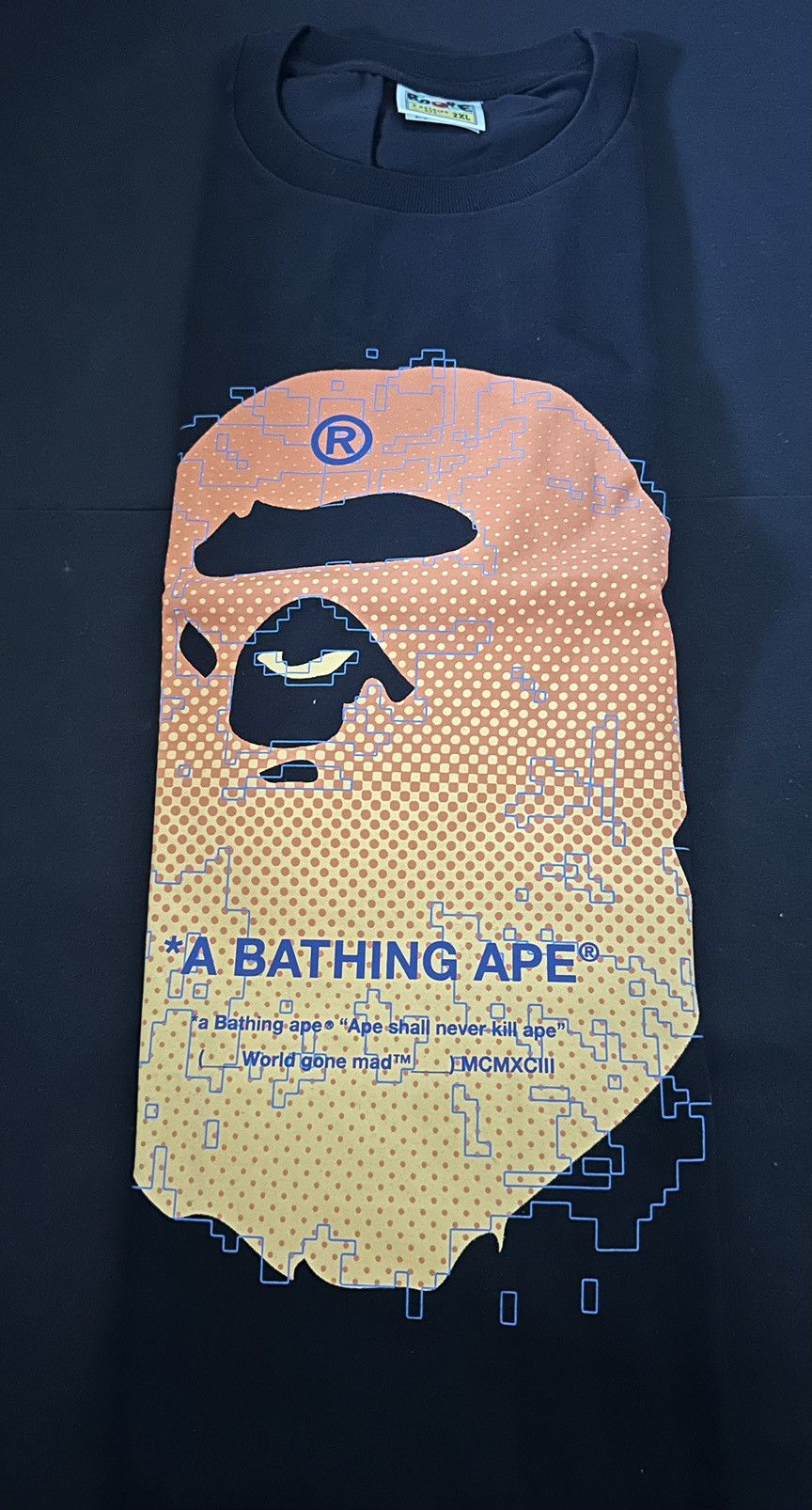 image of Bape A Bathing Ape Big Ape Head Tee Black Shirt Size 2Xl New, Men's