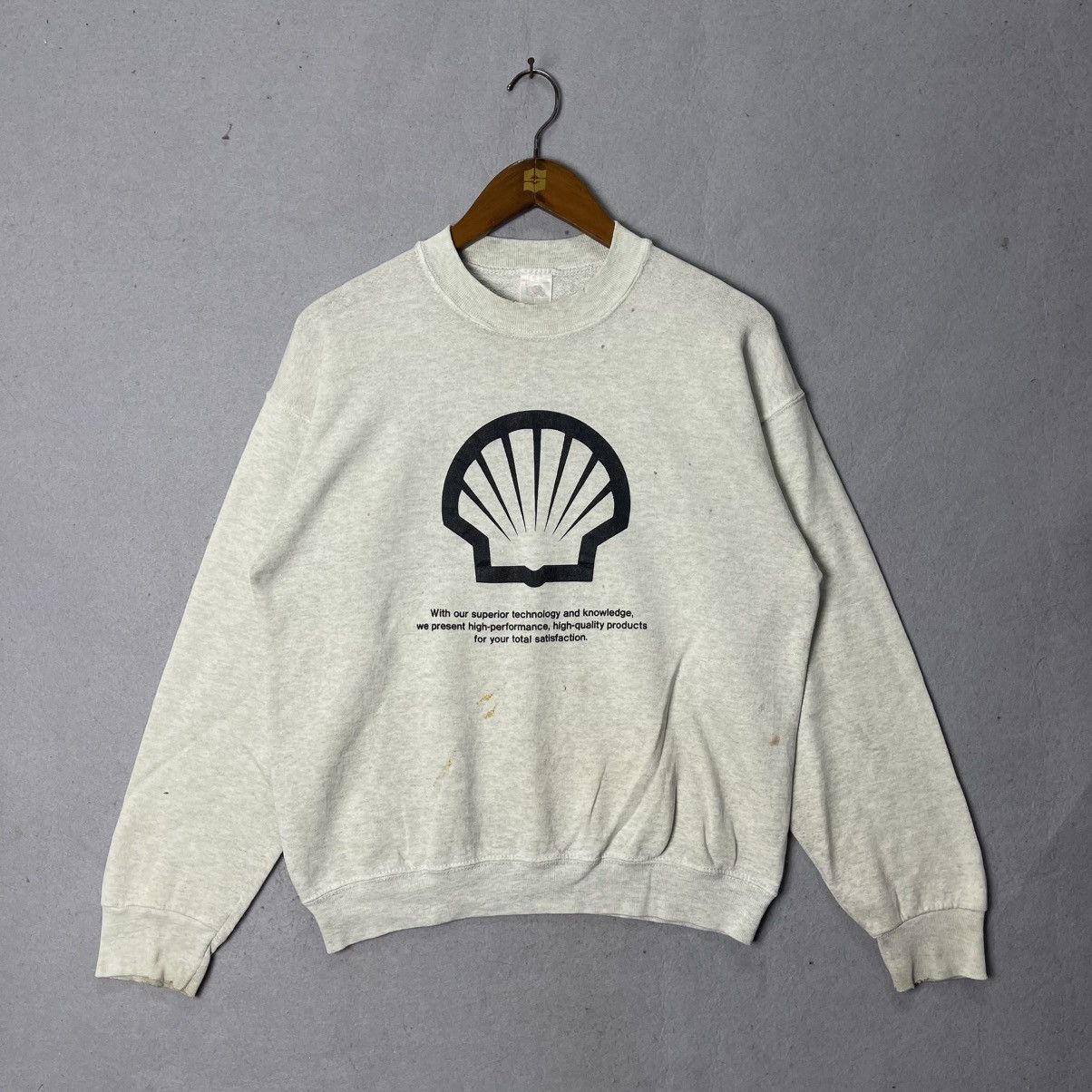 Fruit Of The Loom Vintage Shell Oil Promo Sweatshirt (90s) Size US L / EU 52-54 / 3 - 1 Thumbnail