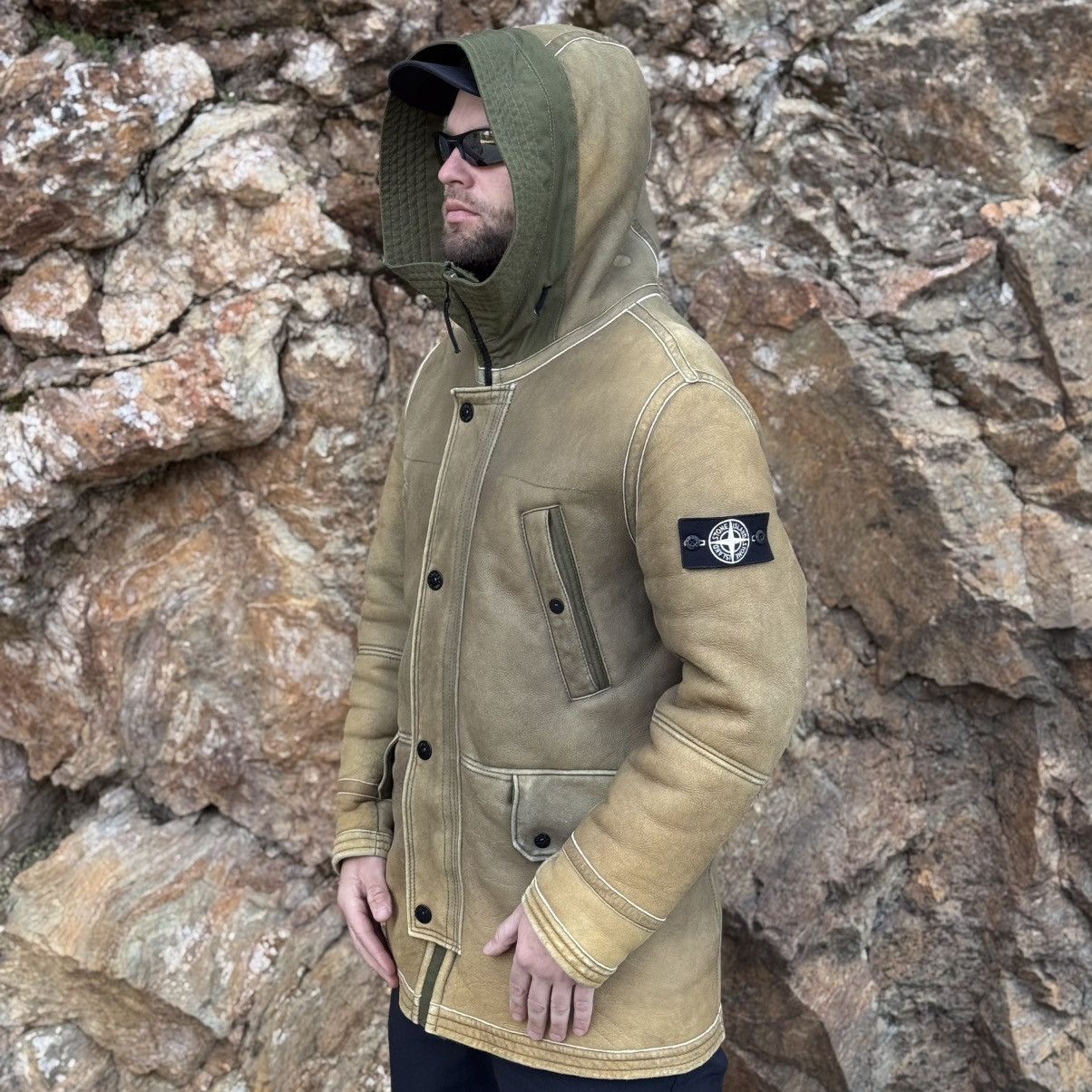 Massimo Osti Stone Island Garmented Mustangs leather sheepskin jacket Size US L / EU 52-54 / 3 - 2 Thumbnail