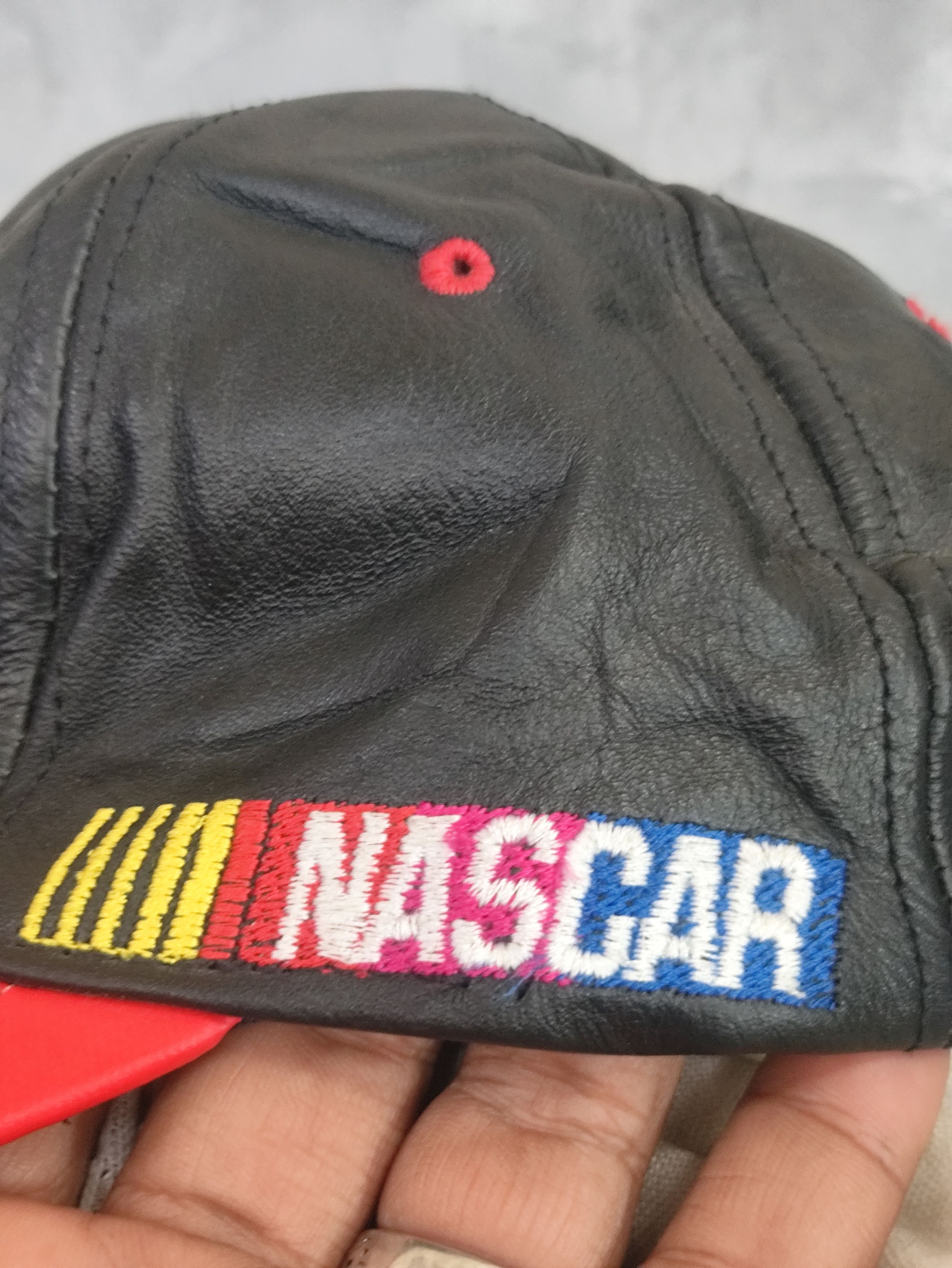 NASCAR Vintage Nascar Budweiser Dale Earnhardt Hat Cap Leather Size ONE SIZE - 4 Thumbnail
