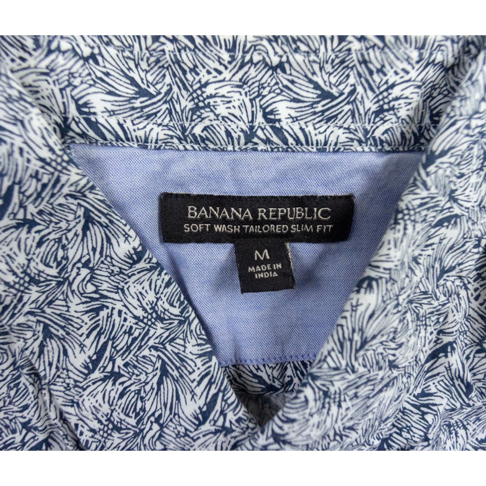 Banana Republic VINTAGE Banana Republic Men's Shirt Blue Long Sleeve Button Up Casual Formal Slim Fit 90s Men Size US M / EU 48-50 / 2 - 6 Thumbnail