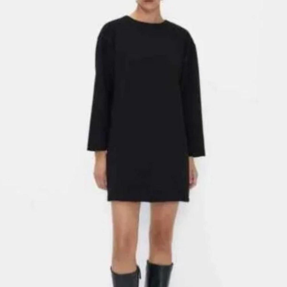 Zara Zara l Black Open Back Shift Dress Small Size S / US 4 / IT 40 - 11 Thumbnail