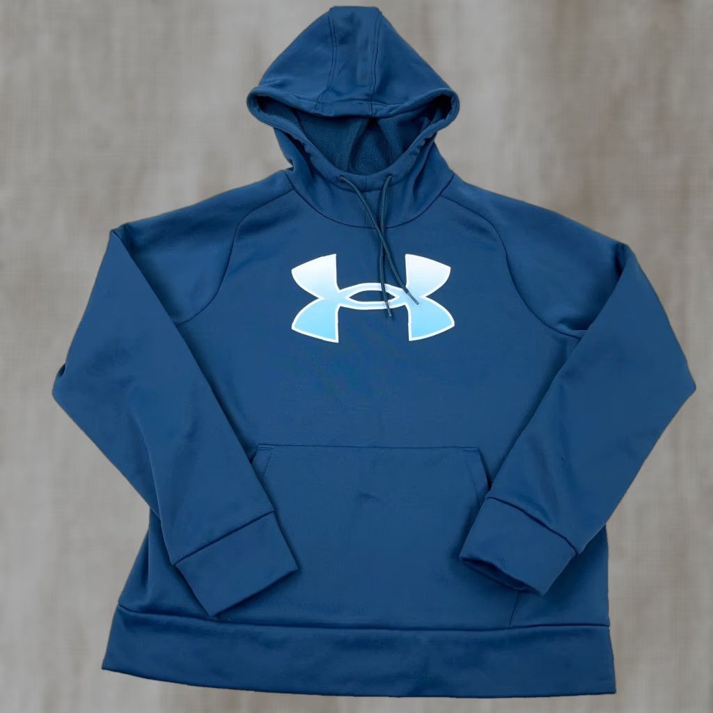 Under Armour Under Armour Hoodie Women M Navy Blue White Pullover Jersey Pockets Logo Breathable Lightweight All Seasons Hooded Sports Modern 90s? Size M / US 6-8 / IT 42-44 - 1 Thumbnail