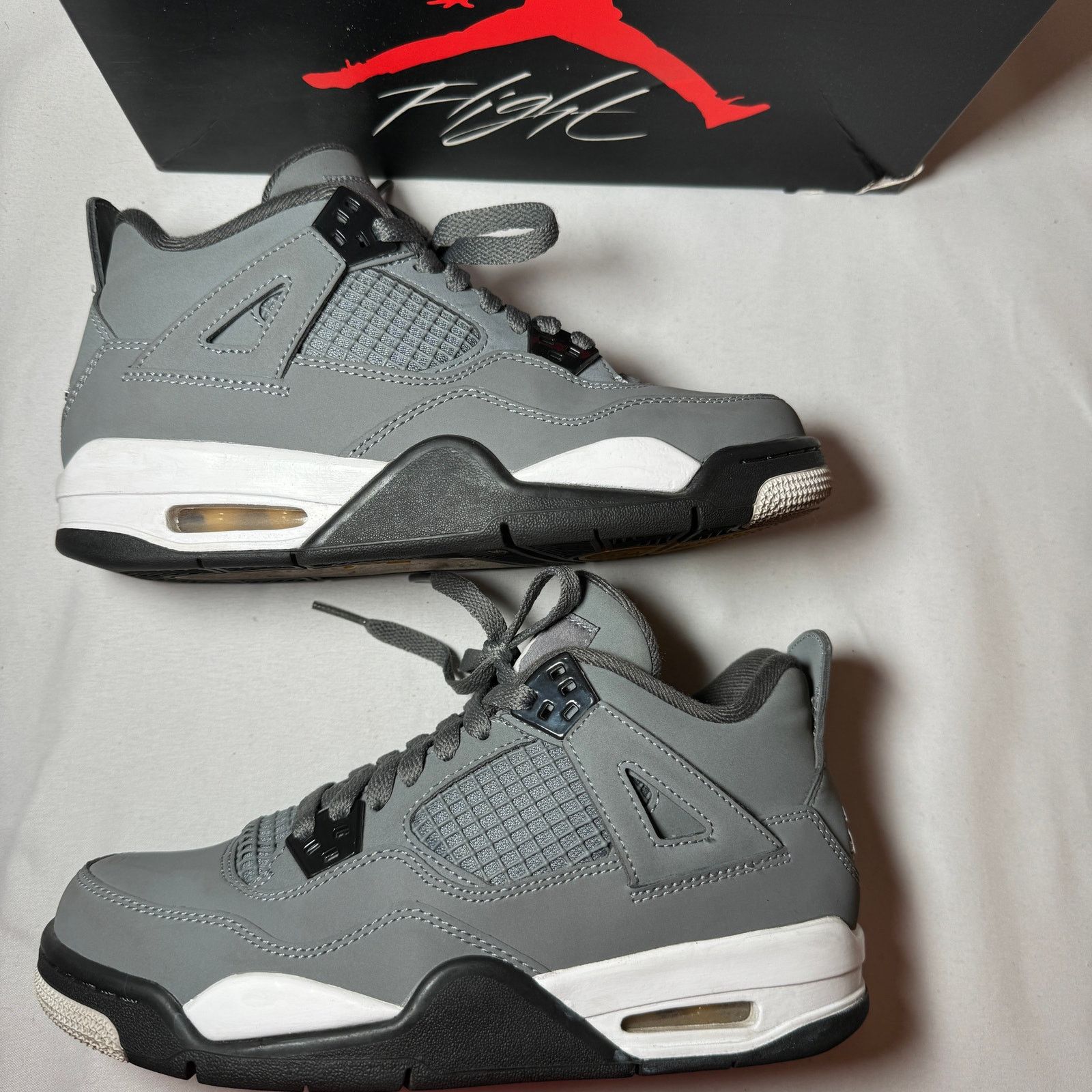 Jordan Brand × Nike Size 5 Nike Air Jordan 4 Retro GS Cool Grey 2019 Men's Shoes Size US 5 / EU 37 - 2 Thumbnail