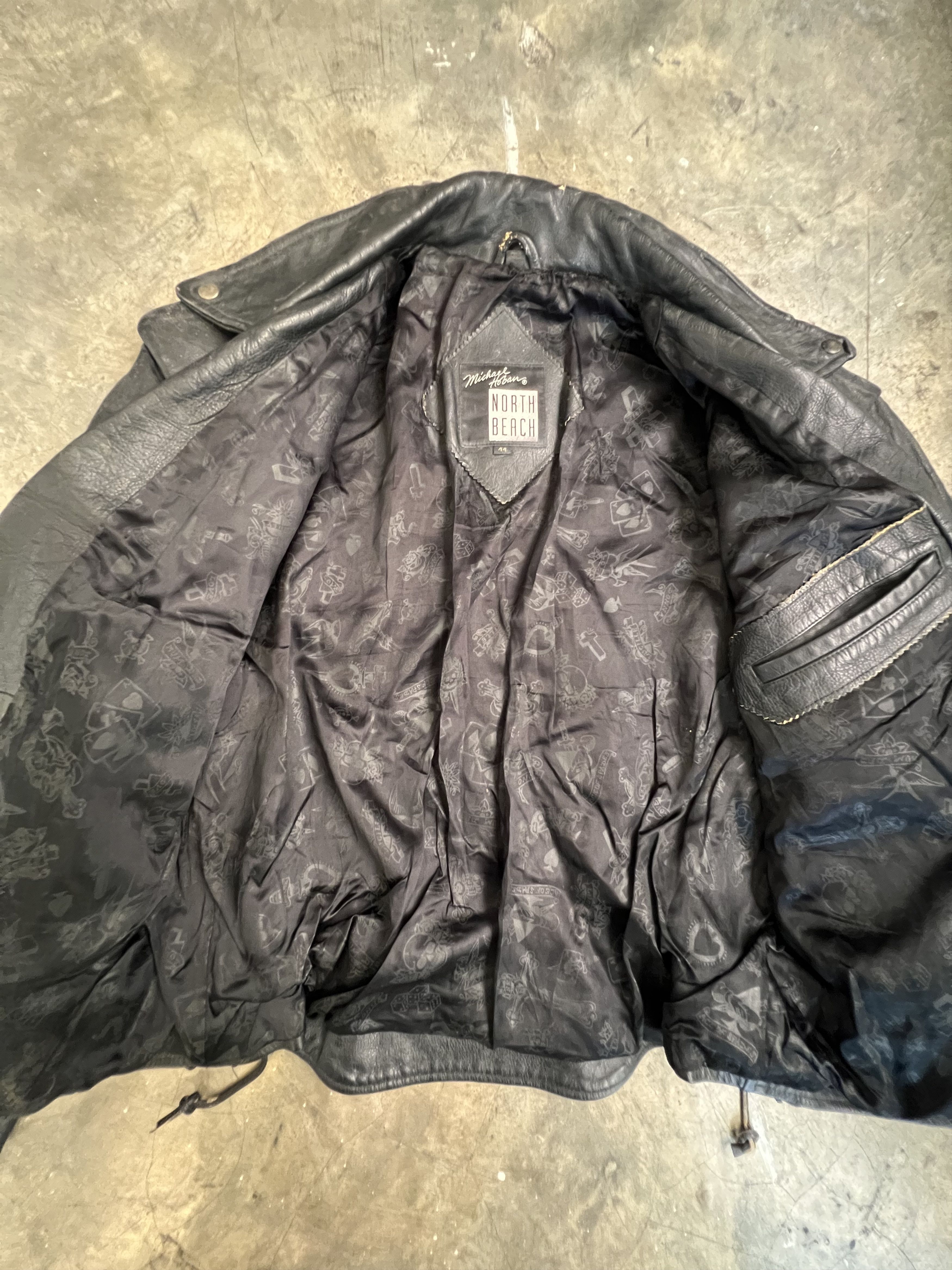 Michael Hoban vtg bikers michael hoban leather jacket Size US L / EU 52-54 / 3 - 14 Thumbnail