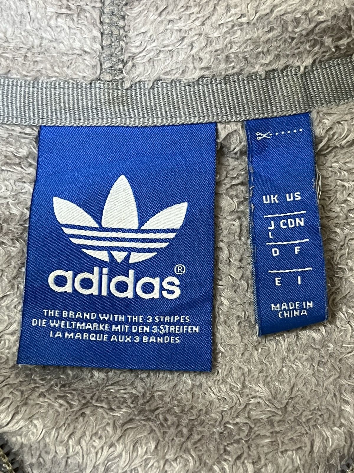 Adidas ADIDAS FLEECE BIG LOGO ZIPPER HOODIES Size US M / EU 48-50 / 2 - 12 Thumbnail