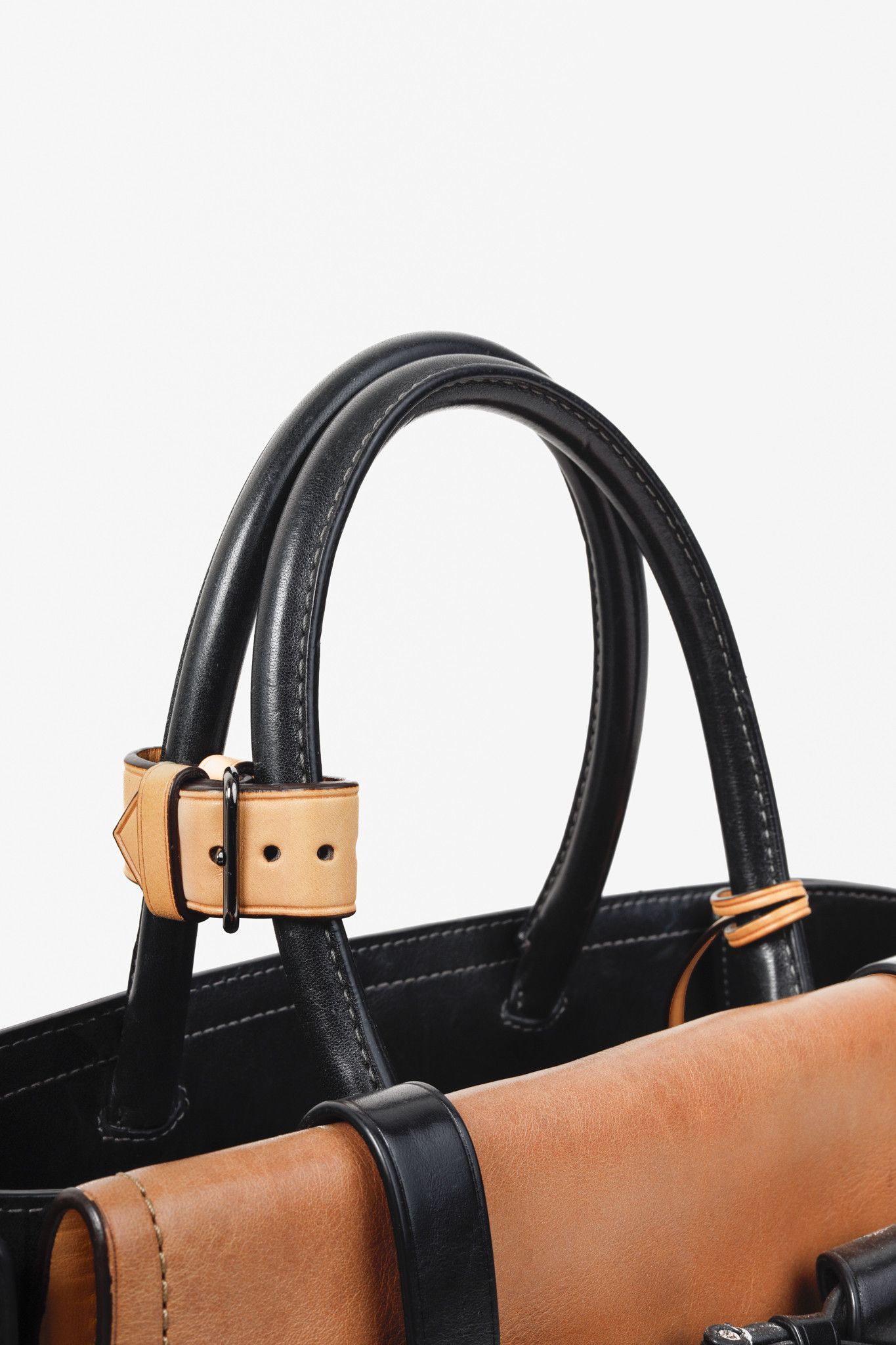 Other Reed Krakoff Tri-Colour Black Brown Belted Tote Bag Size ONE SIZE - 9 Thumbnail