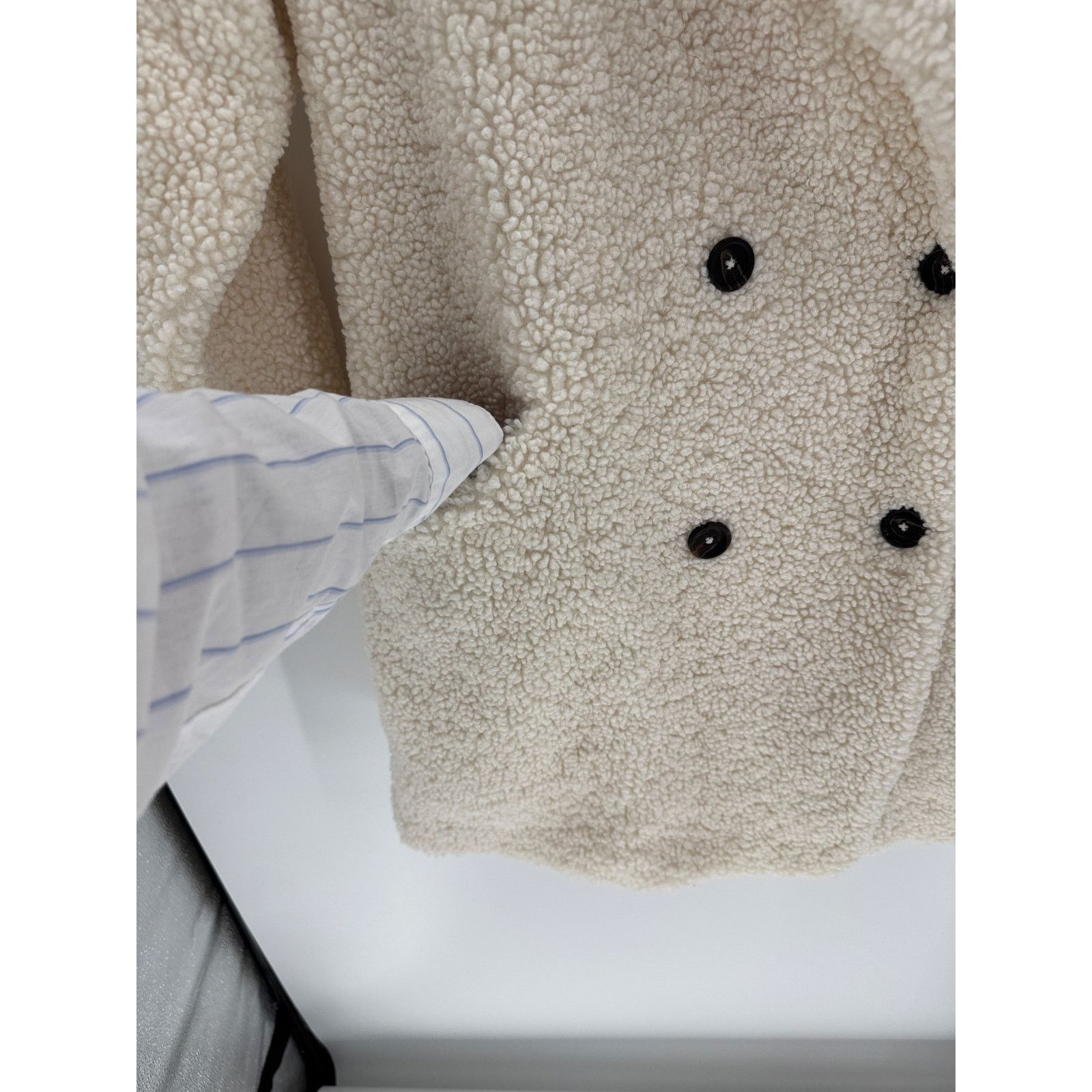 Nine West Nine West double-breasted teddy coat Daisy Dew 2XL pockets Size XXL / US 16-18 / IT 52-54 - 6 Thumbnail