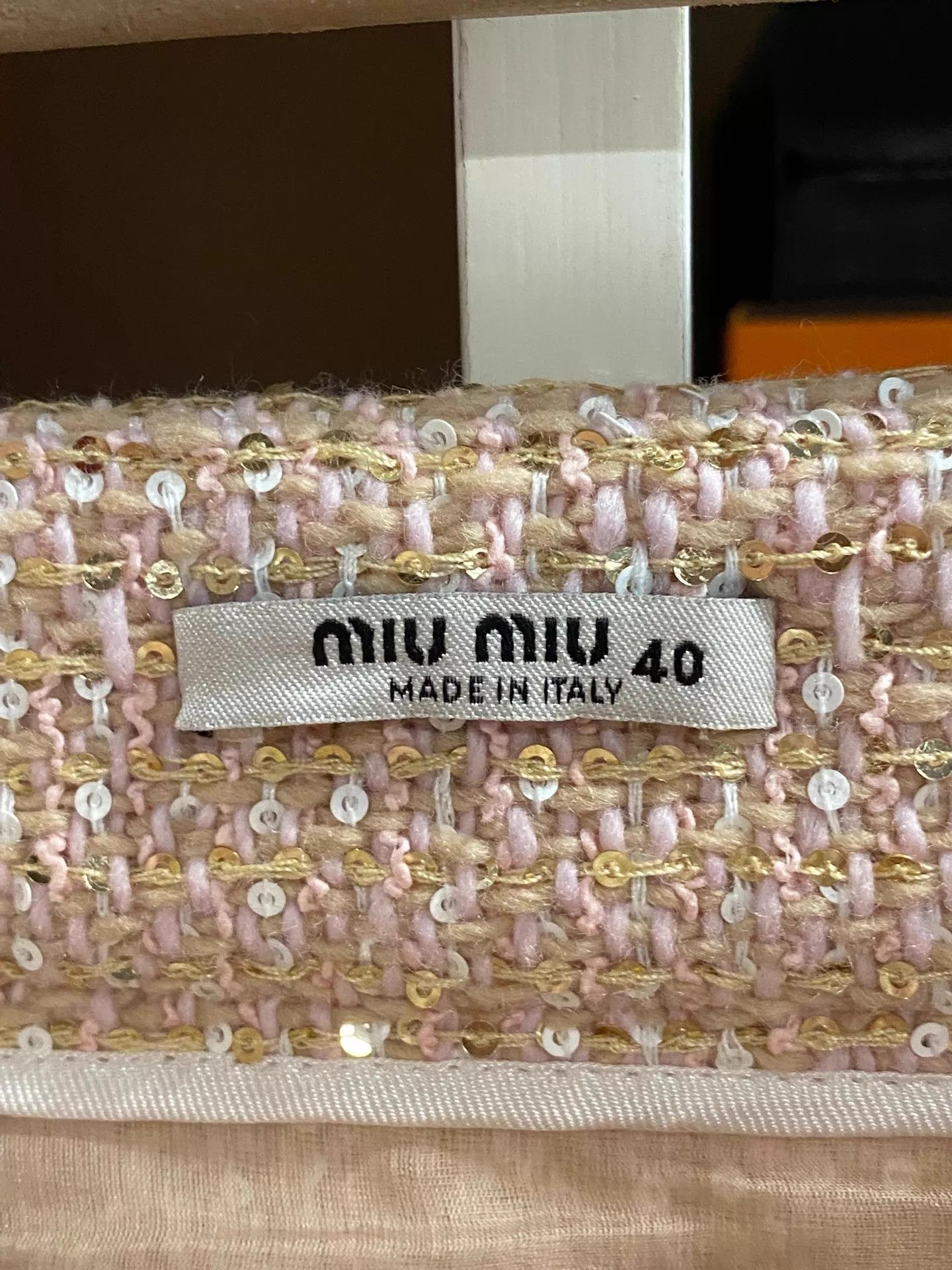Miu Miu MIU MIU Women's Sequin-Embellished Skirt Size 27" / US 4 / IT 40 - 3 Thumbnail