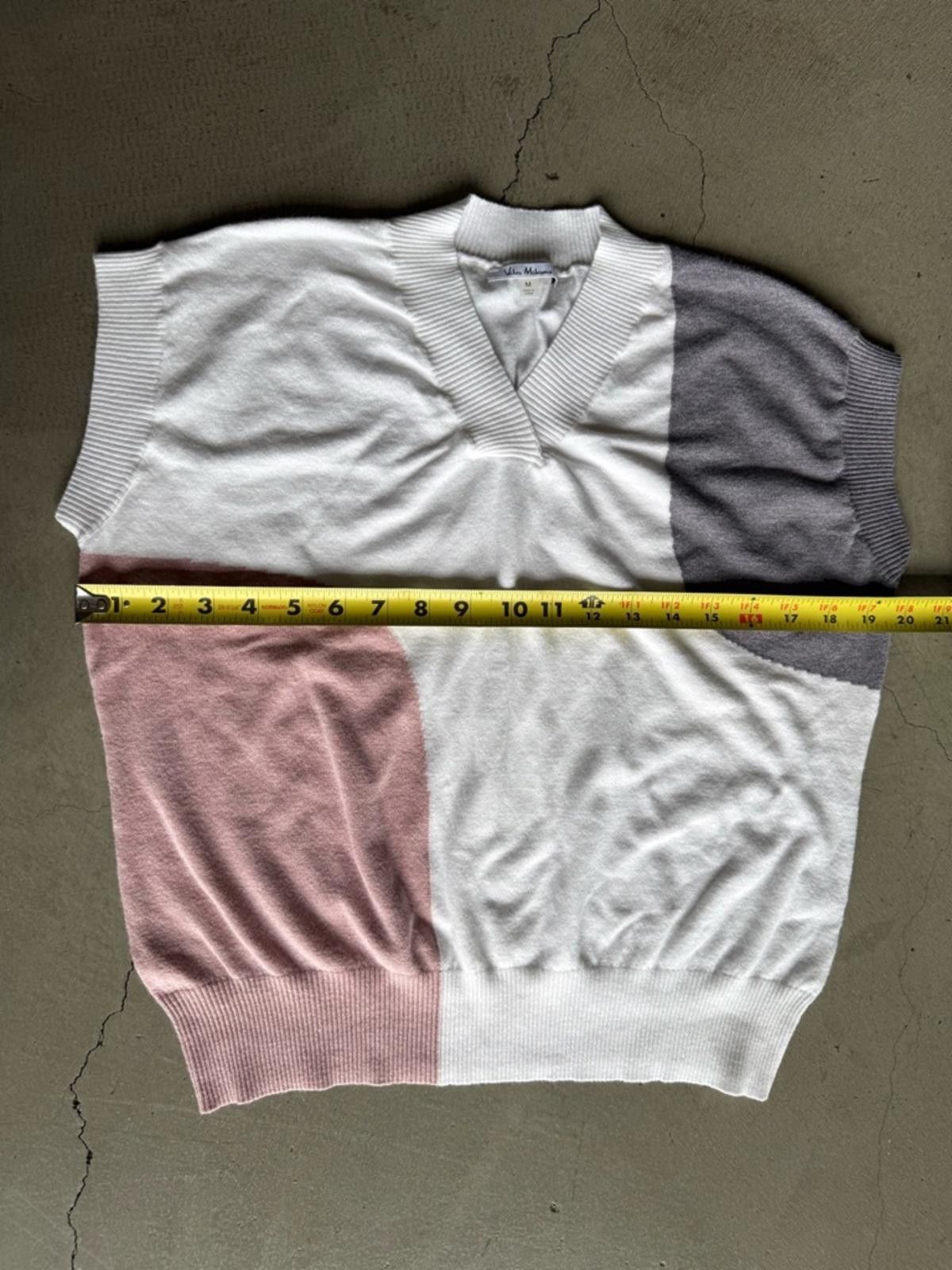 Other Vila Milano / Colorblock Sweater Vest / White Size M / US 6-8 / IT 42-44 - 4 Thumbnail