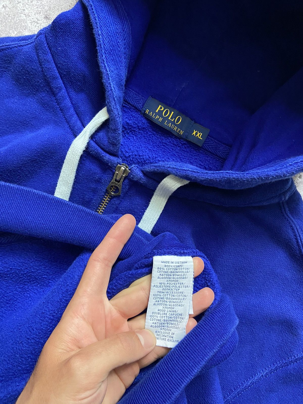 Polo Ralph Lauren × Vintage Vintage Polo Ralph Lauren Zip Hoodie Blue Y2K USA Size US XXL / EU 58 / 5 - 3 Thumbnail