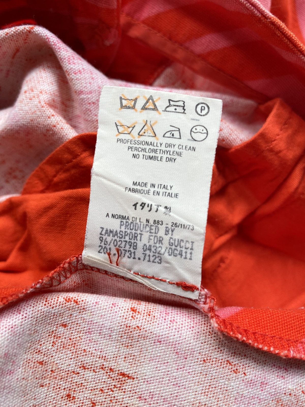 Gucci Gucci red casual pants with pink geometric pattern Size 27" / US 4 / IT 40 - 14 Thumbnail