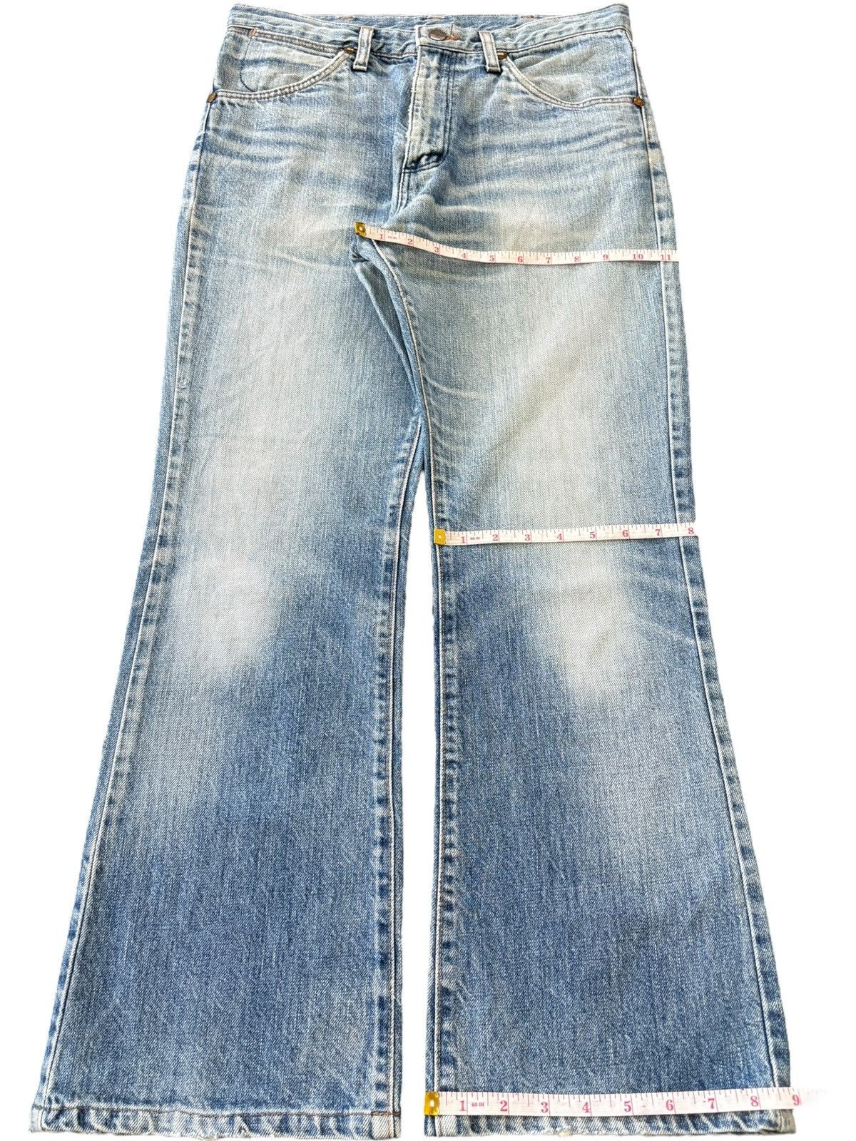Wrangler Vintage 90s Wrangler Blue Bell Faded Flare Jeans Size US 31 - 9 Thumbnail
