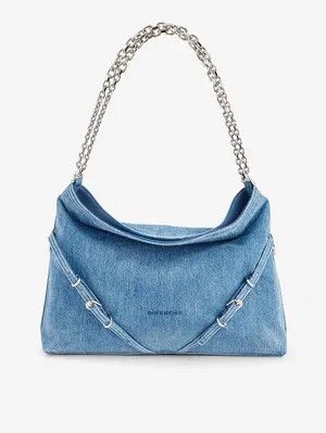 Givenchy o1srvl11e0225 Size: OS/Voyou Denim Shoulder Bag in Blue Size ONE SIZE - 1 Thumbnail