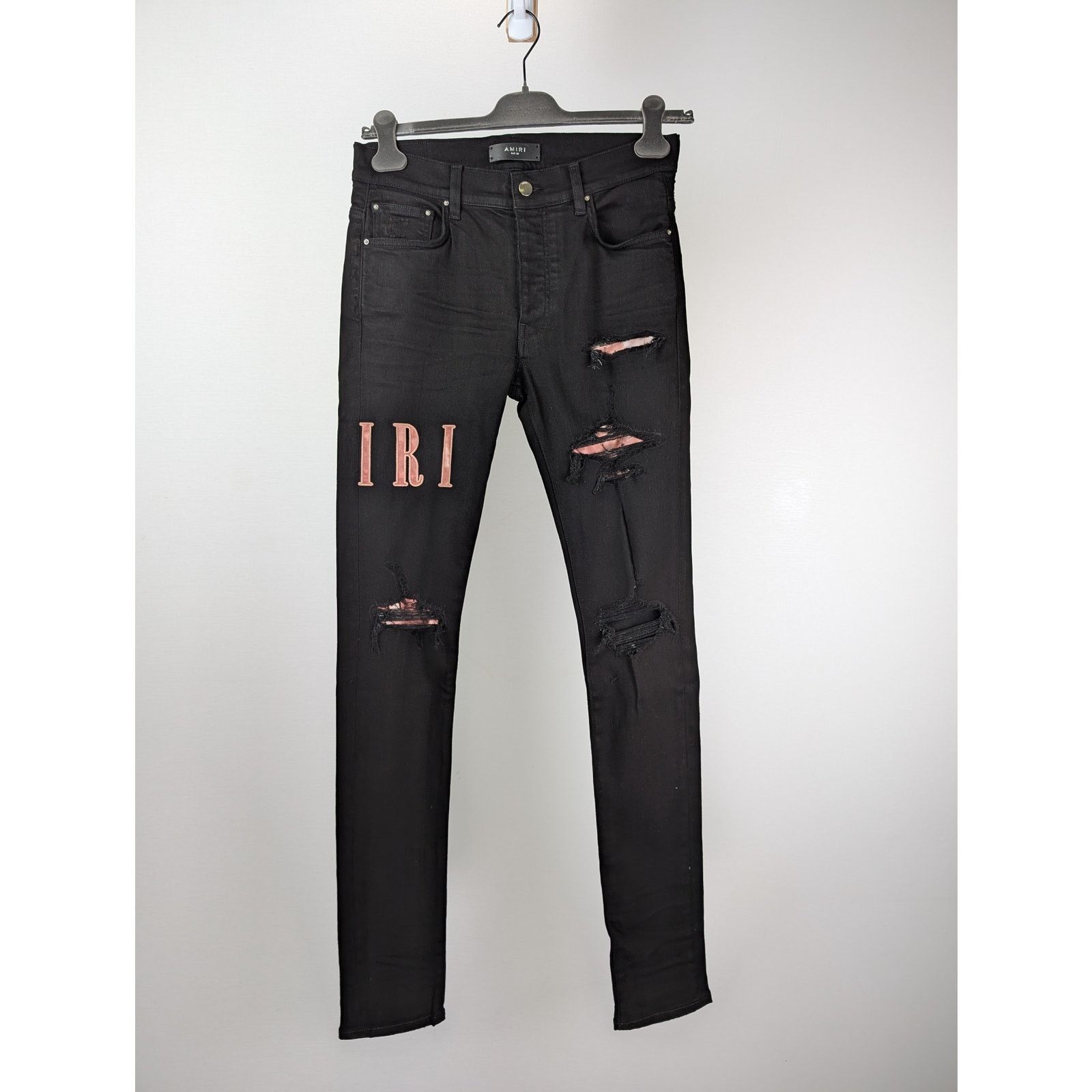 Amiri o1rshd1 Tie Dye Core Logo Jean in Black Size US 31 - 9 Thumbnail