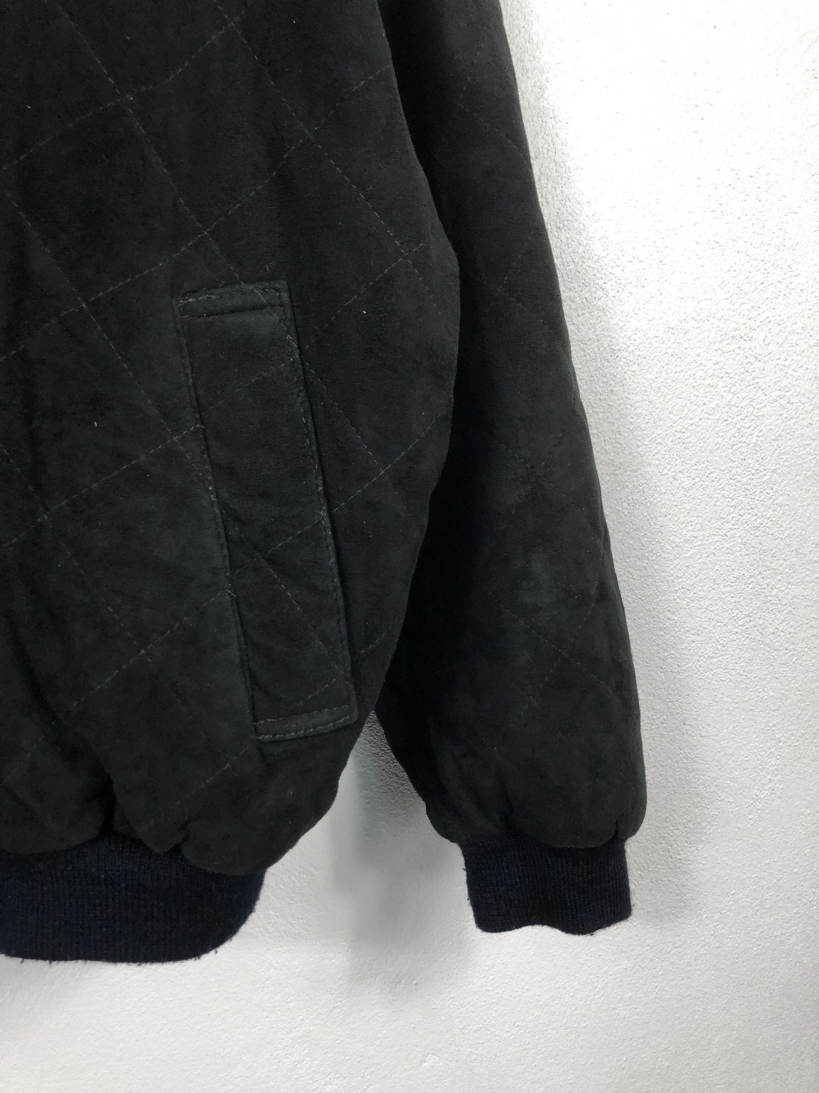 DKNY Rare Vintage 90s DKNY Lambsuede Leather Bomber Jacket Size US L / EU 52-54 / 3 - 6 Thumbnail