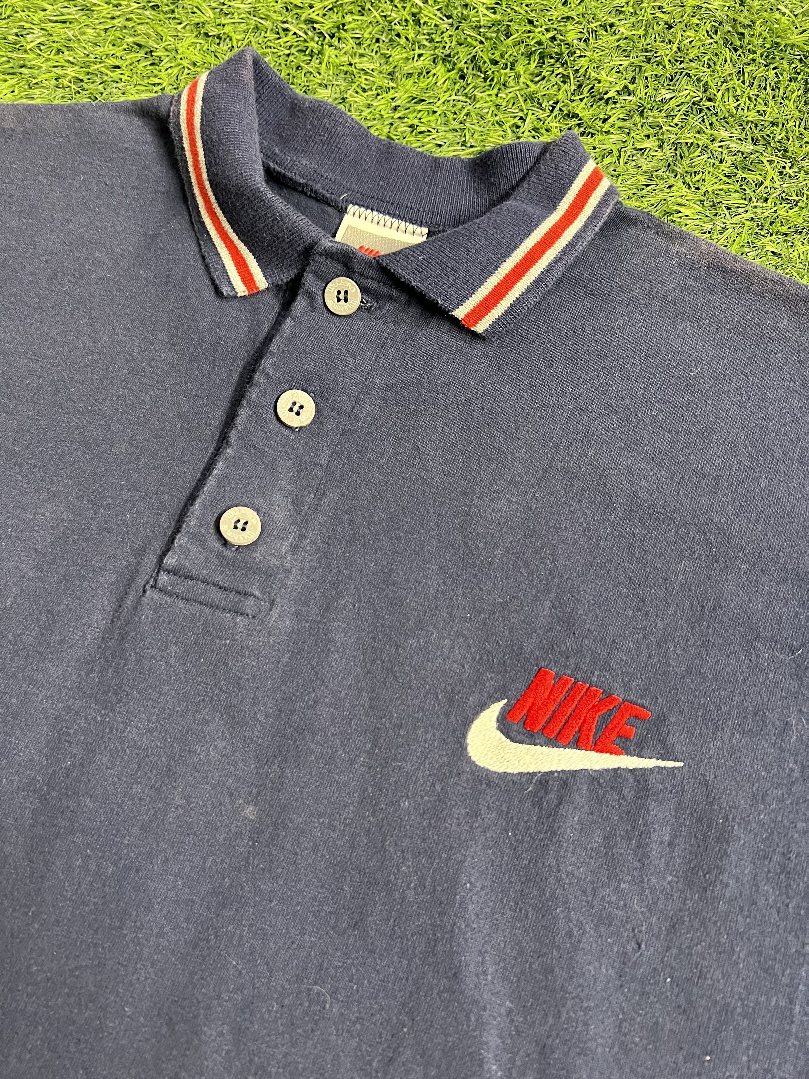 Nike Vintage 90s Nike Embroidered Polo Shirt Size US L / EU 52-54 / 3 - 3 Thumbnail