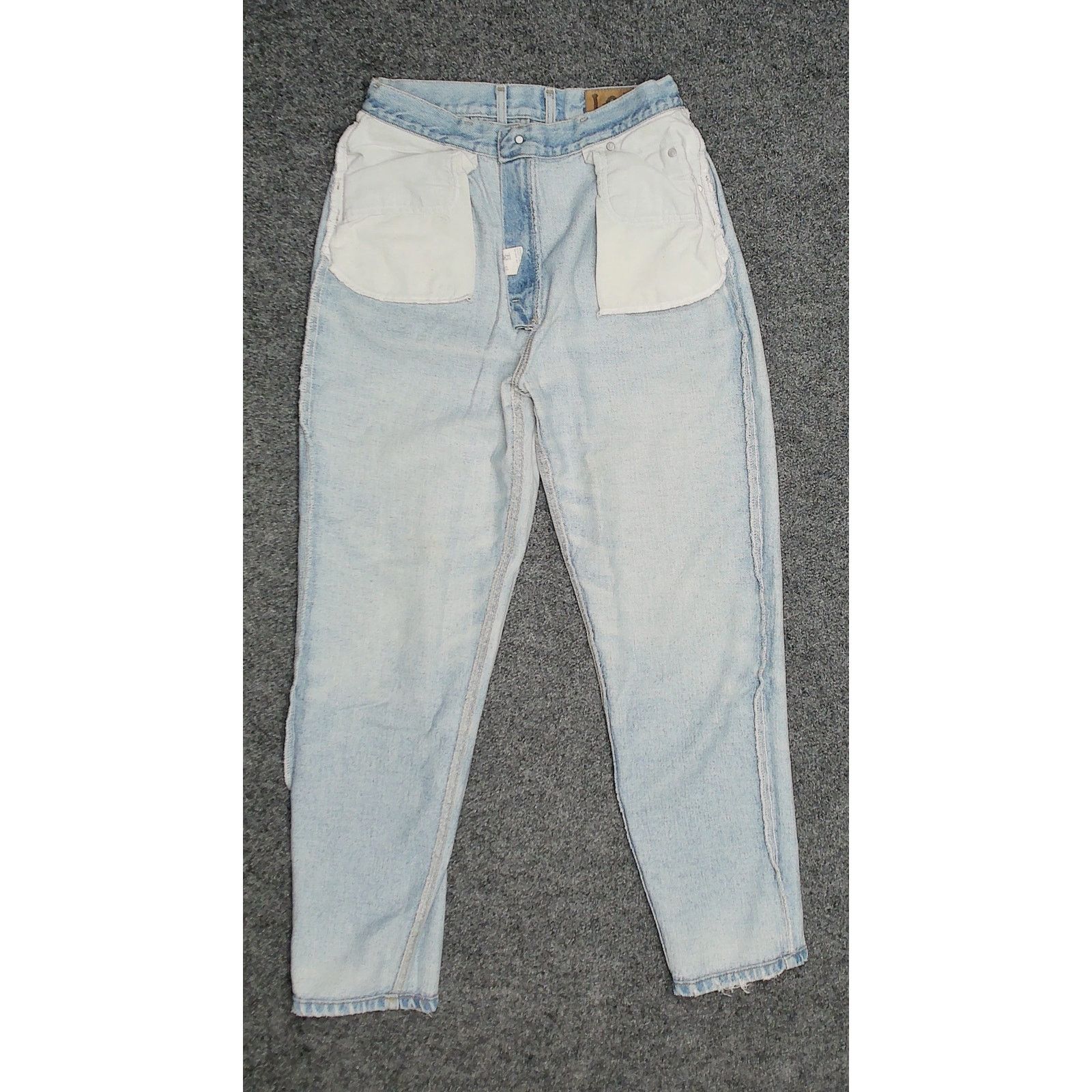 Lee Lee Vintage 80s Union Made High Rise Tapered Jeans W30 L28 Size 32" / US 10 / IT 46 - 5 Thumbnail
